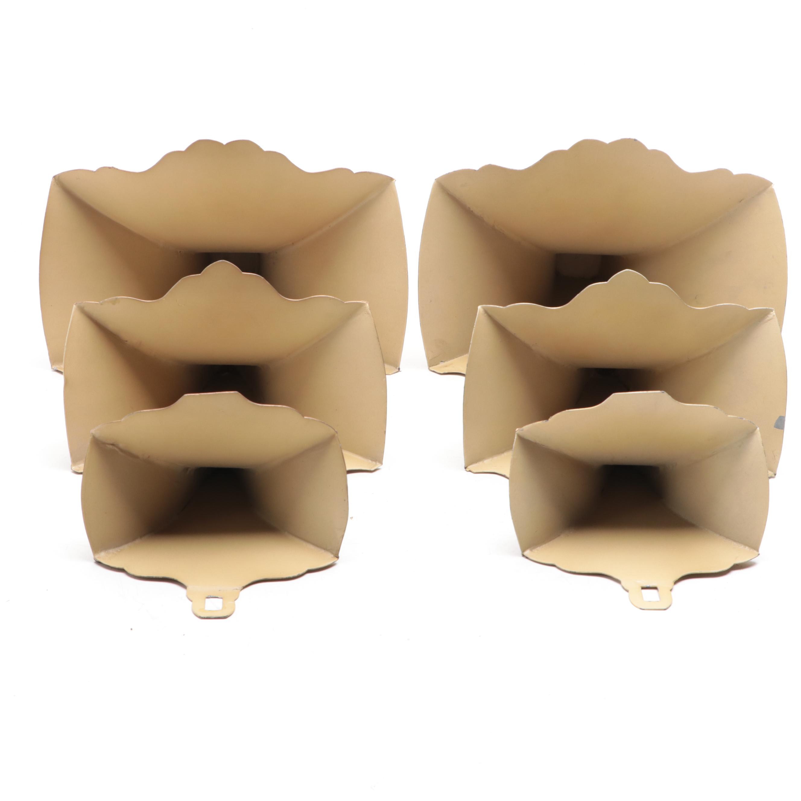 Rococo Style Toleware Wall Pockets