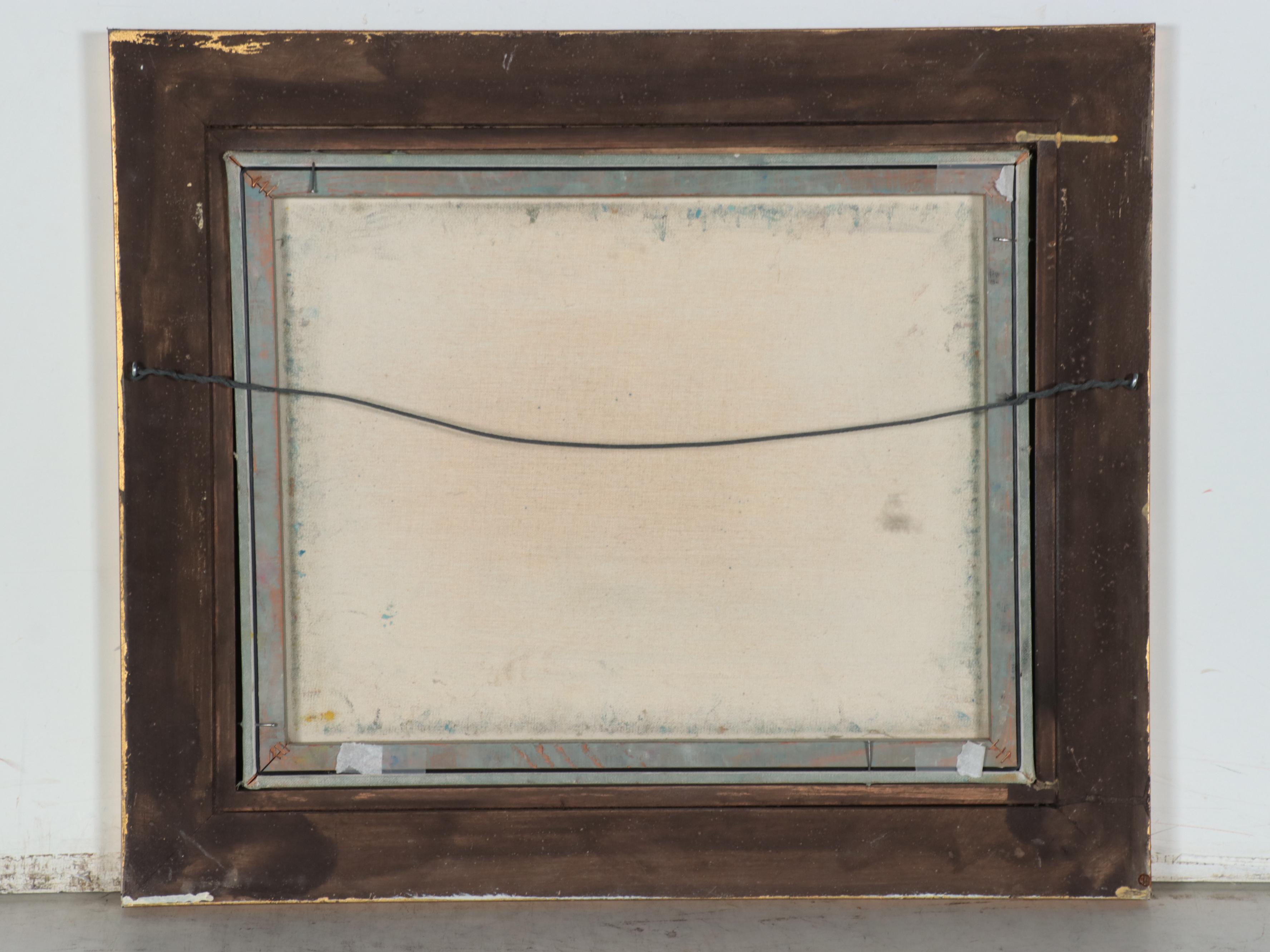 Oil Painting of Child at the Beach, Late 20th Century