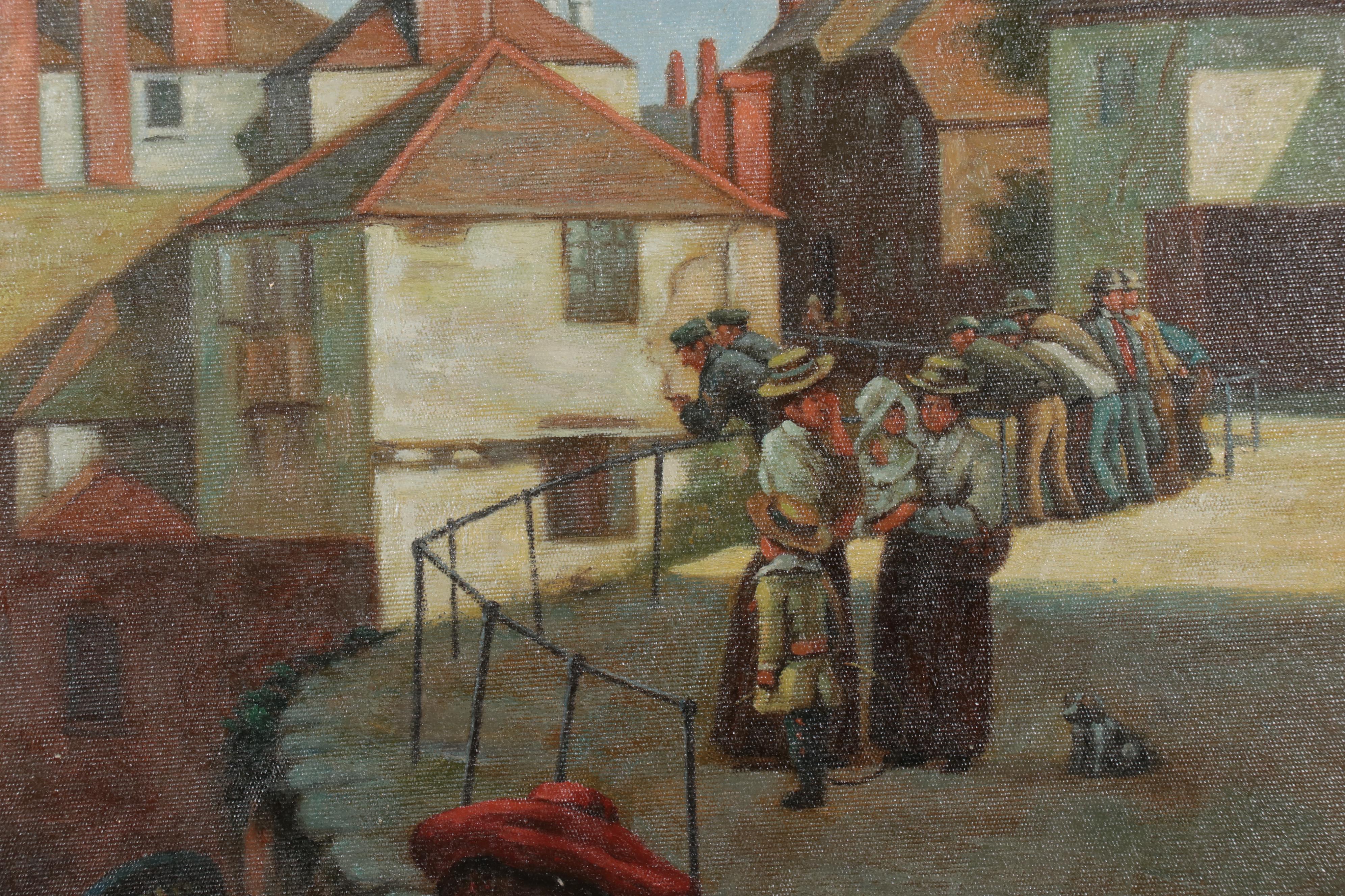 F. Forbes Oil Painting After Edwin Thomas Roberts "Naval Manoeuvres"