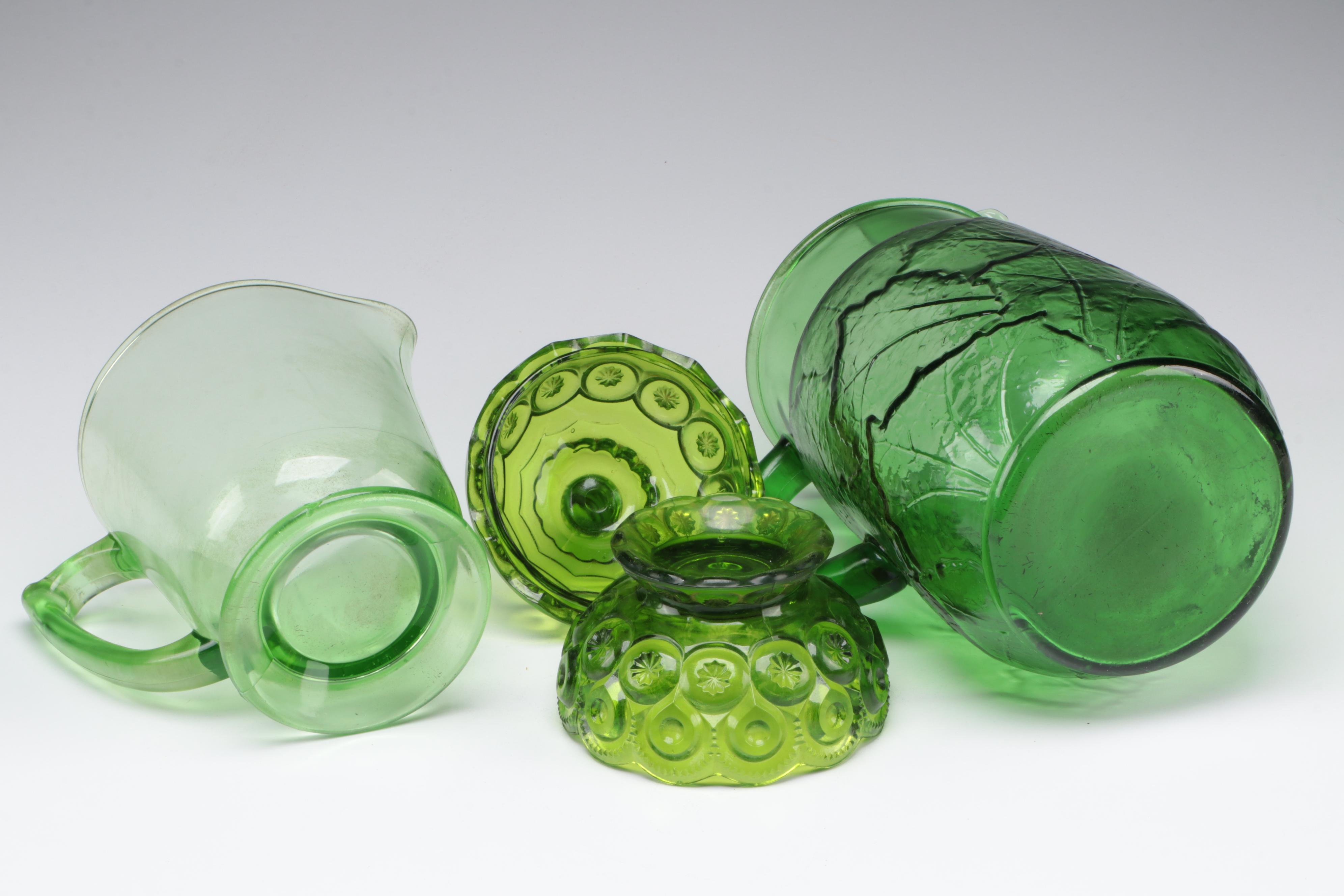 Owens-Illinois Shakers with Moon & Stars Lidded Candy Dish and Other Tableware