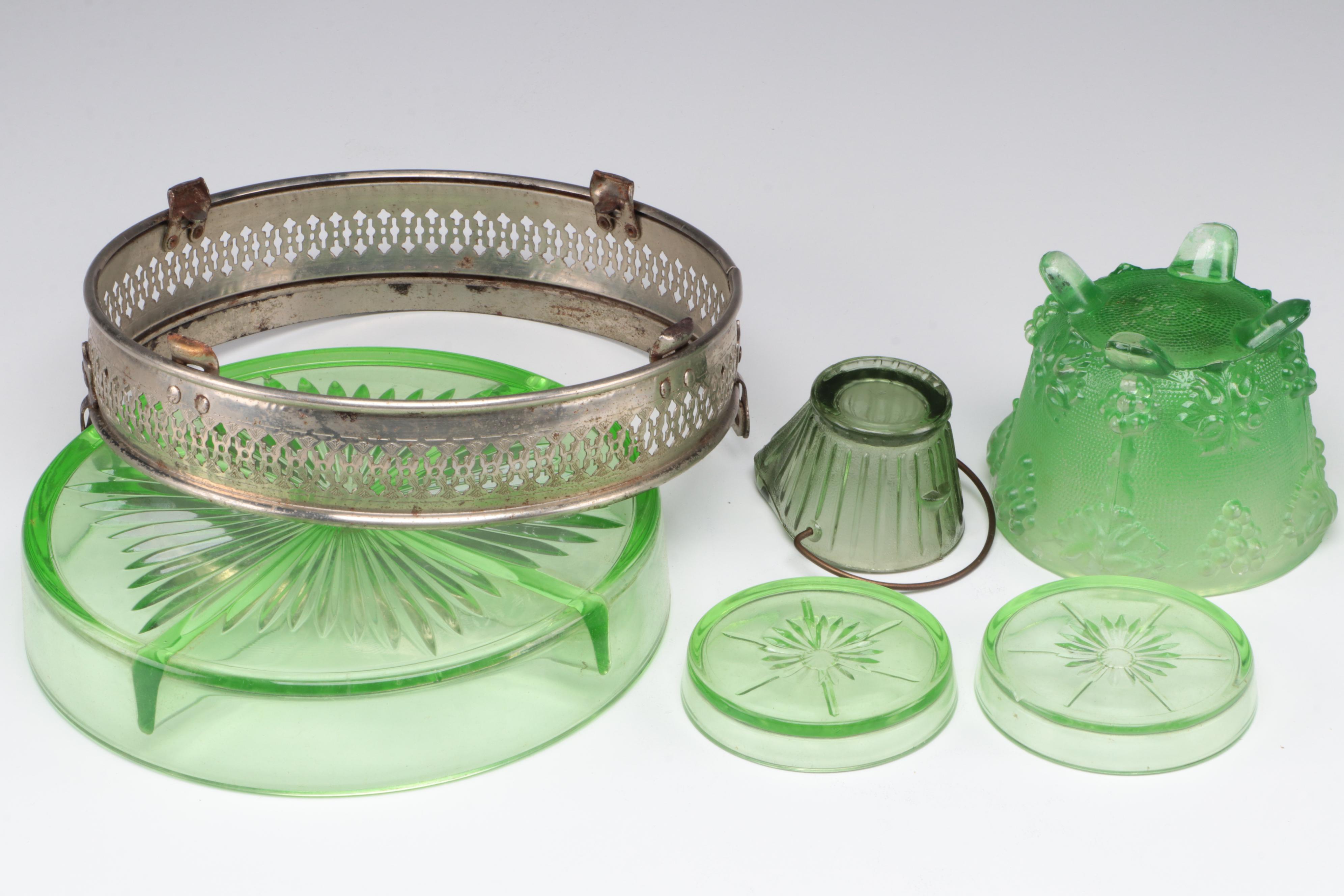 Owens-Illinois Shakers with Moon & Stars Lidded Candy Dish and Other Tableware