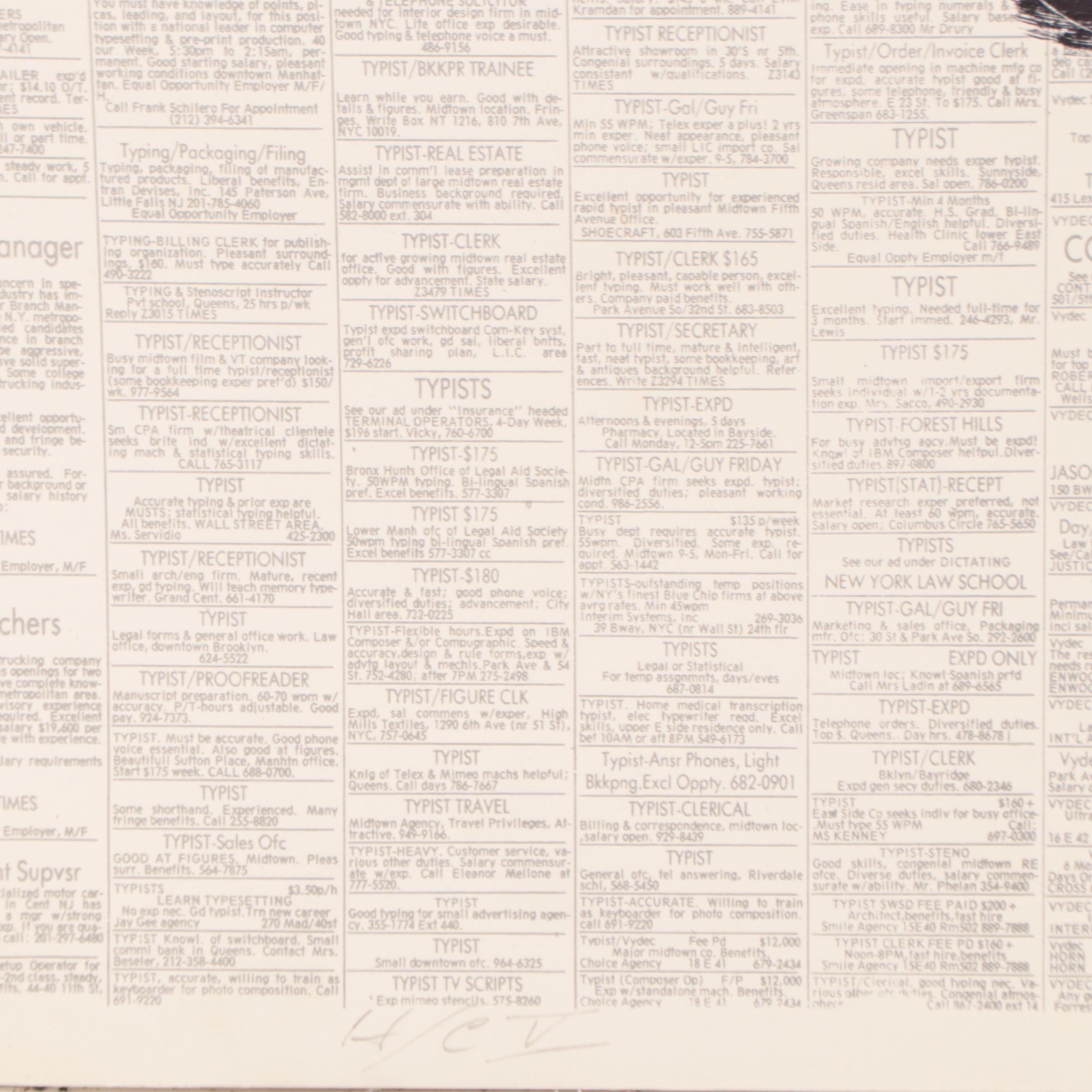 Edvins Strautmanis Modernist Color Lithograph, 1978