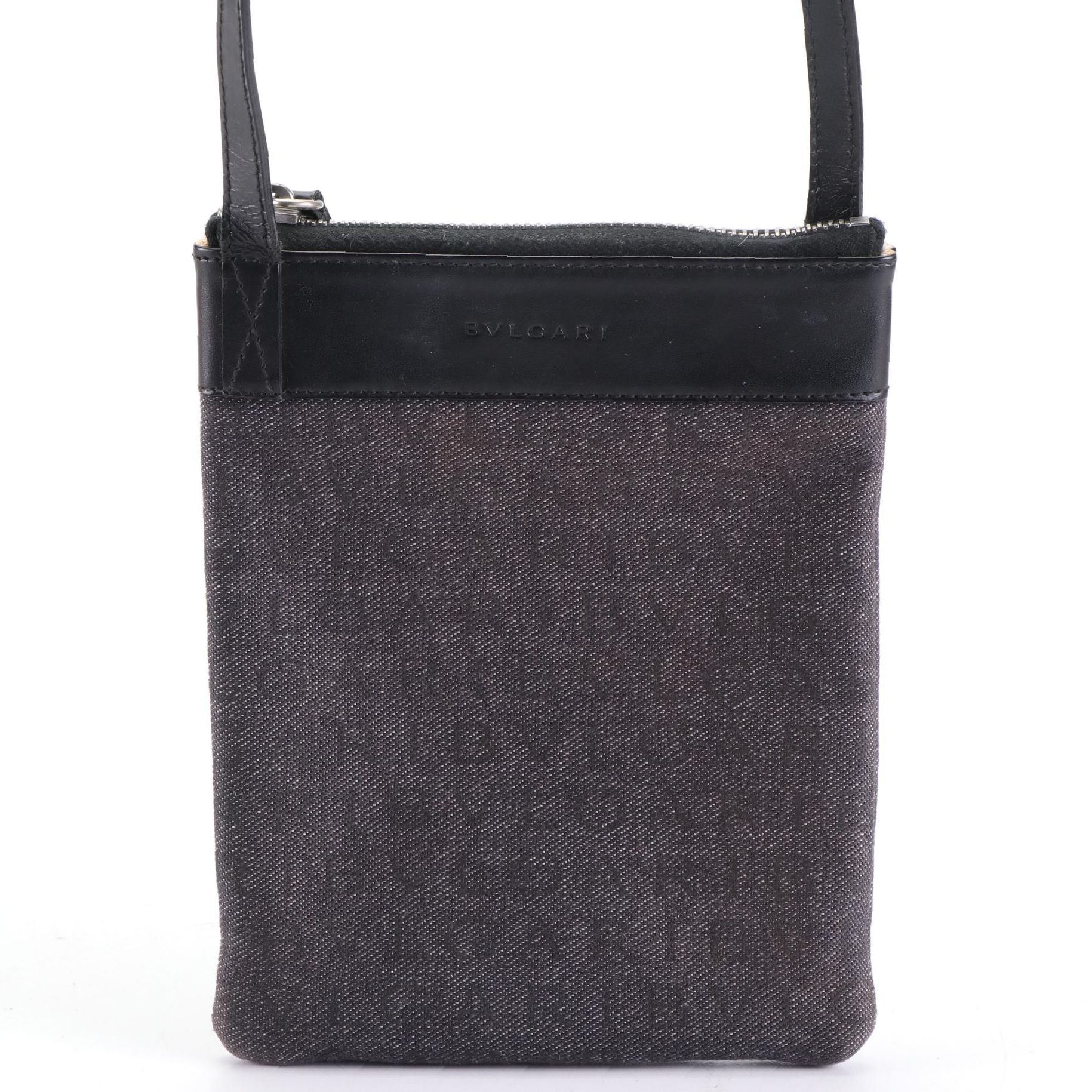 BVLGARI Crossbody Bag in Logomania Canvas and Leather