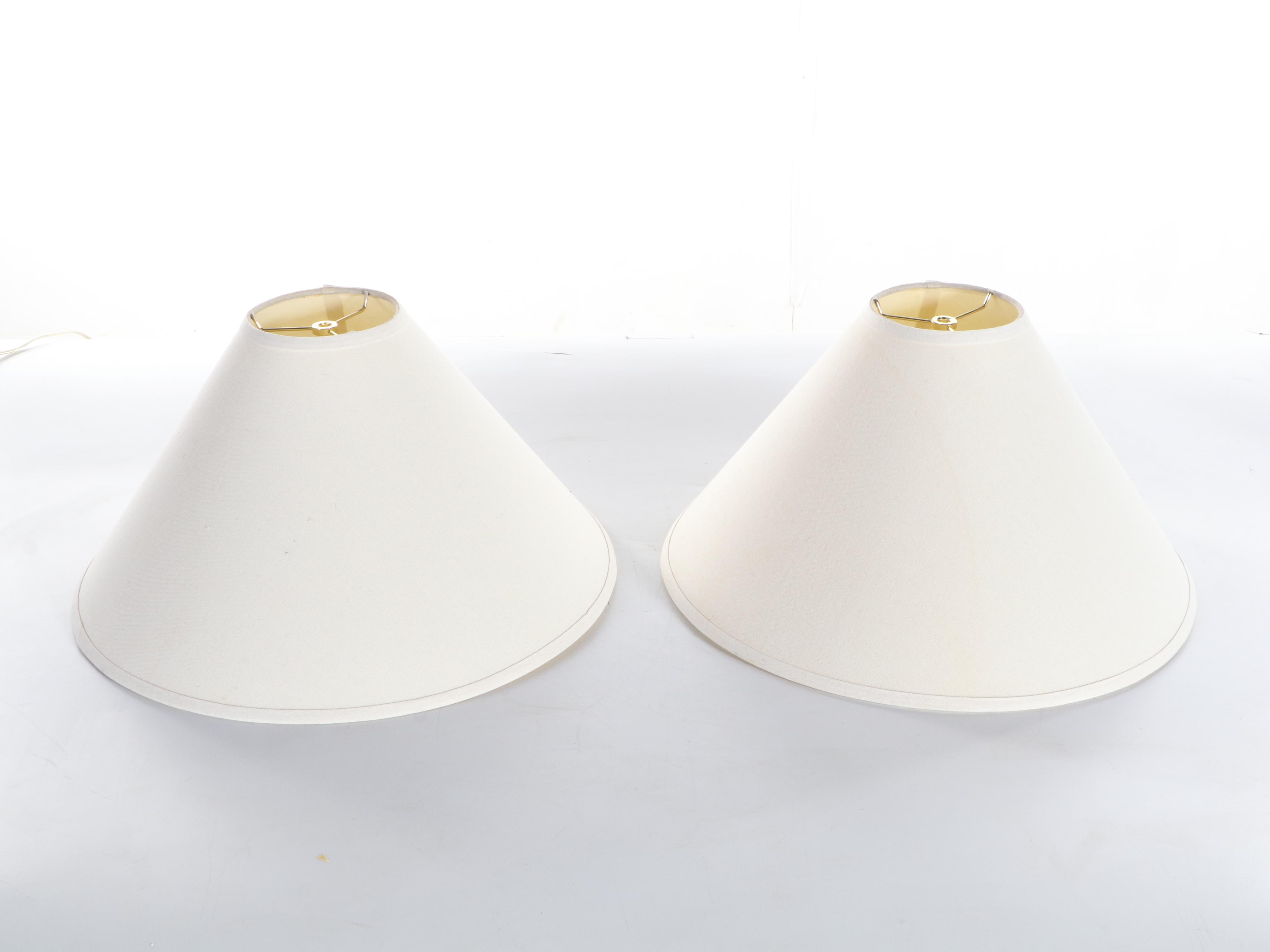 Pair of Contemporary Brushed Metal Table Lamps, 21st Century
