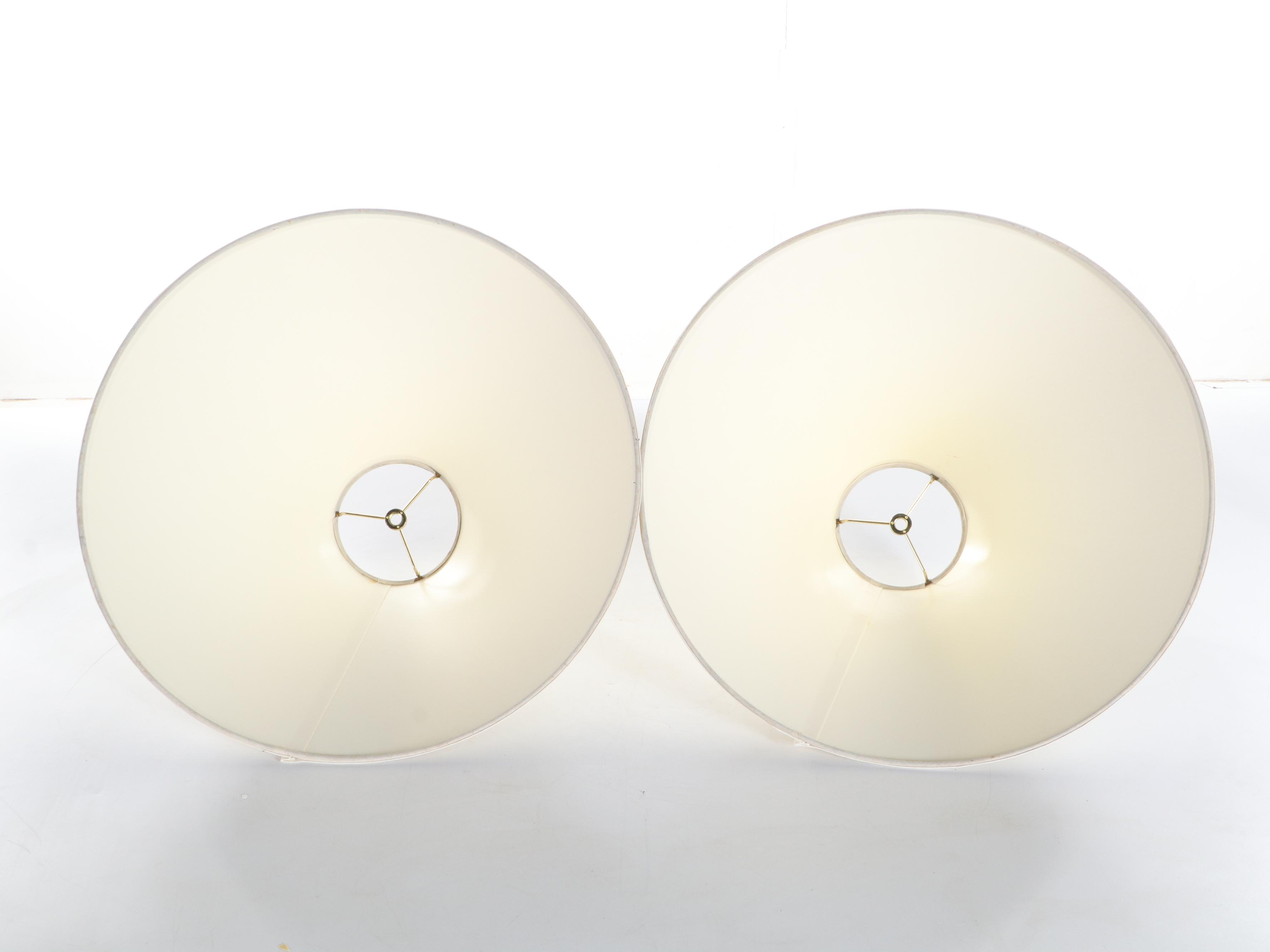 Pair of Contemporary Brushed Metal Table Lamps, 21st Century
