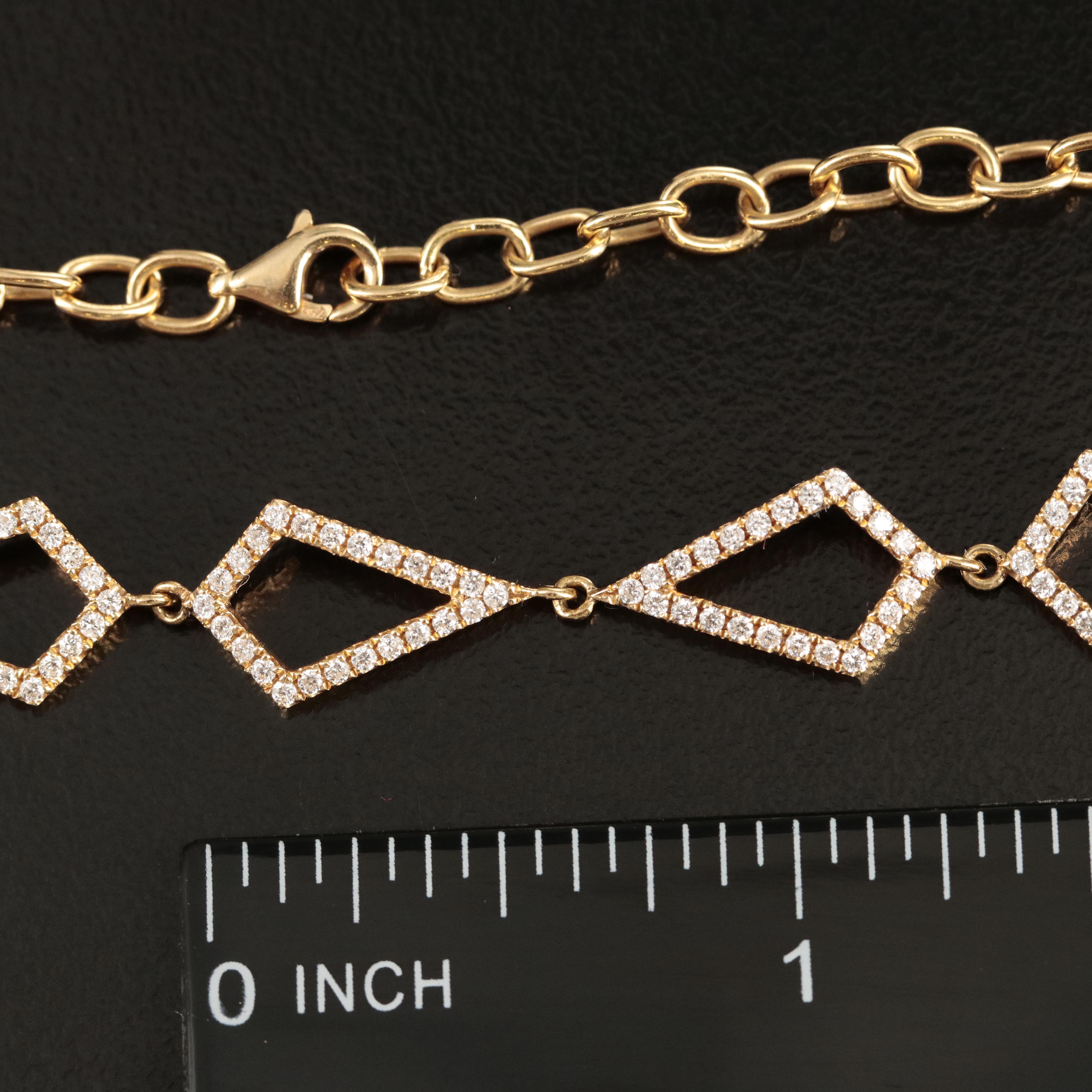 18K 1.60 CTW Diamond Geometric Necklace