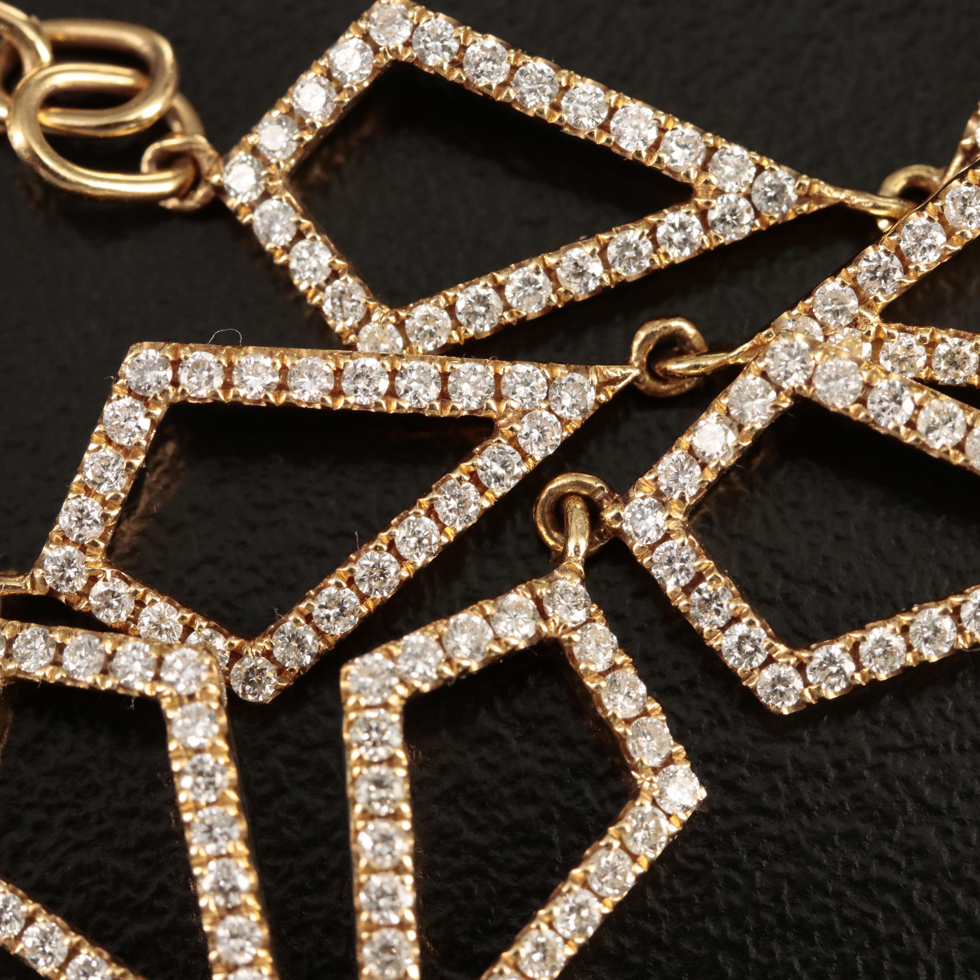 18K 1.60 CTW Diamond Geometric Necklace