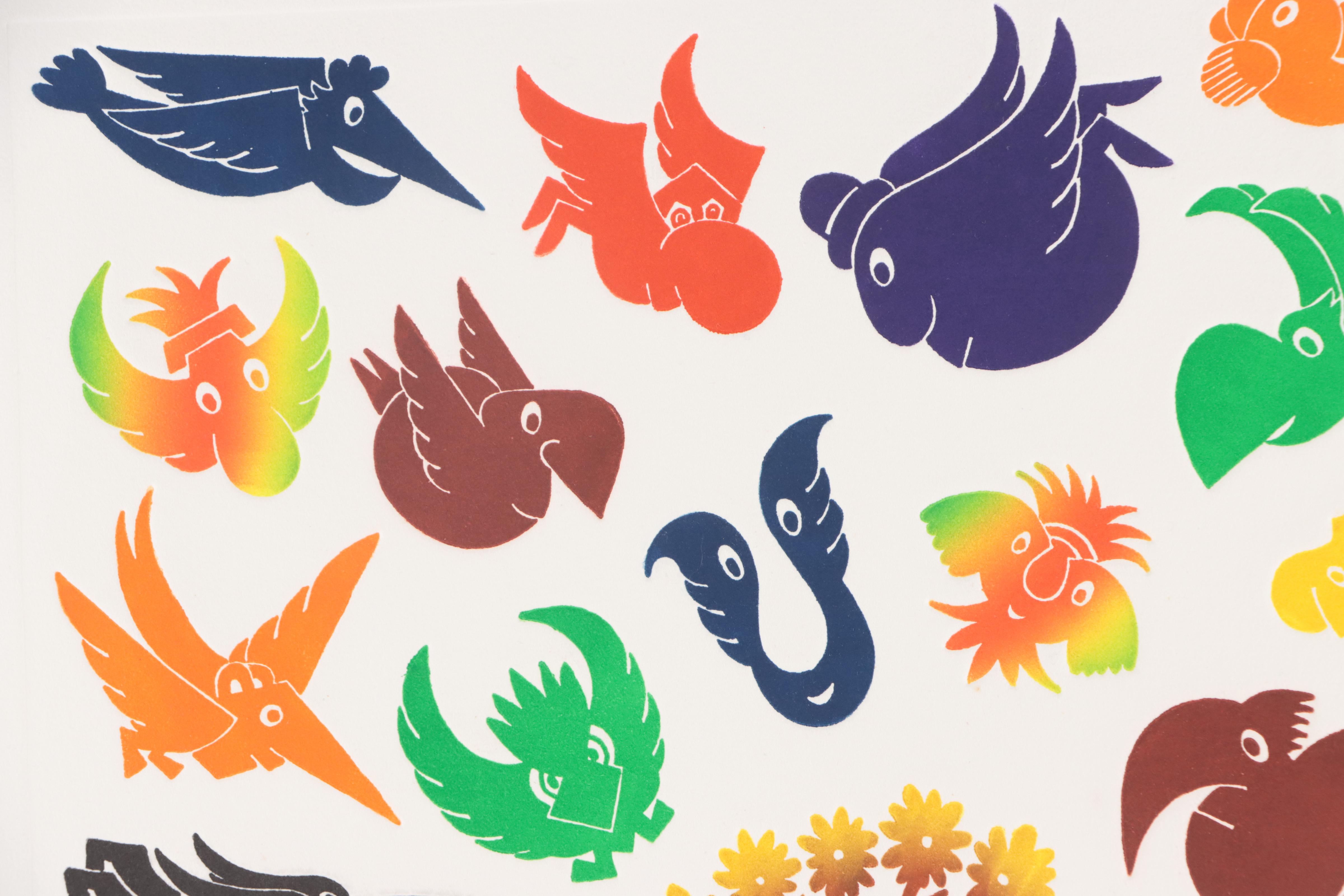 Jean Sariano Etching "Forever, Happy Bird's Day"