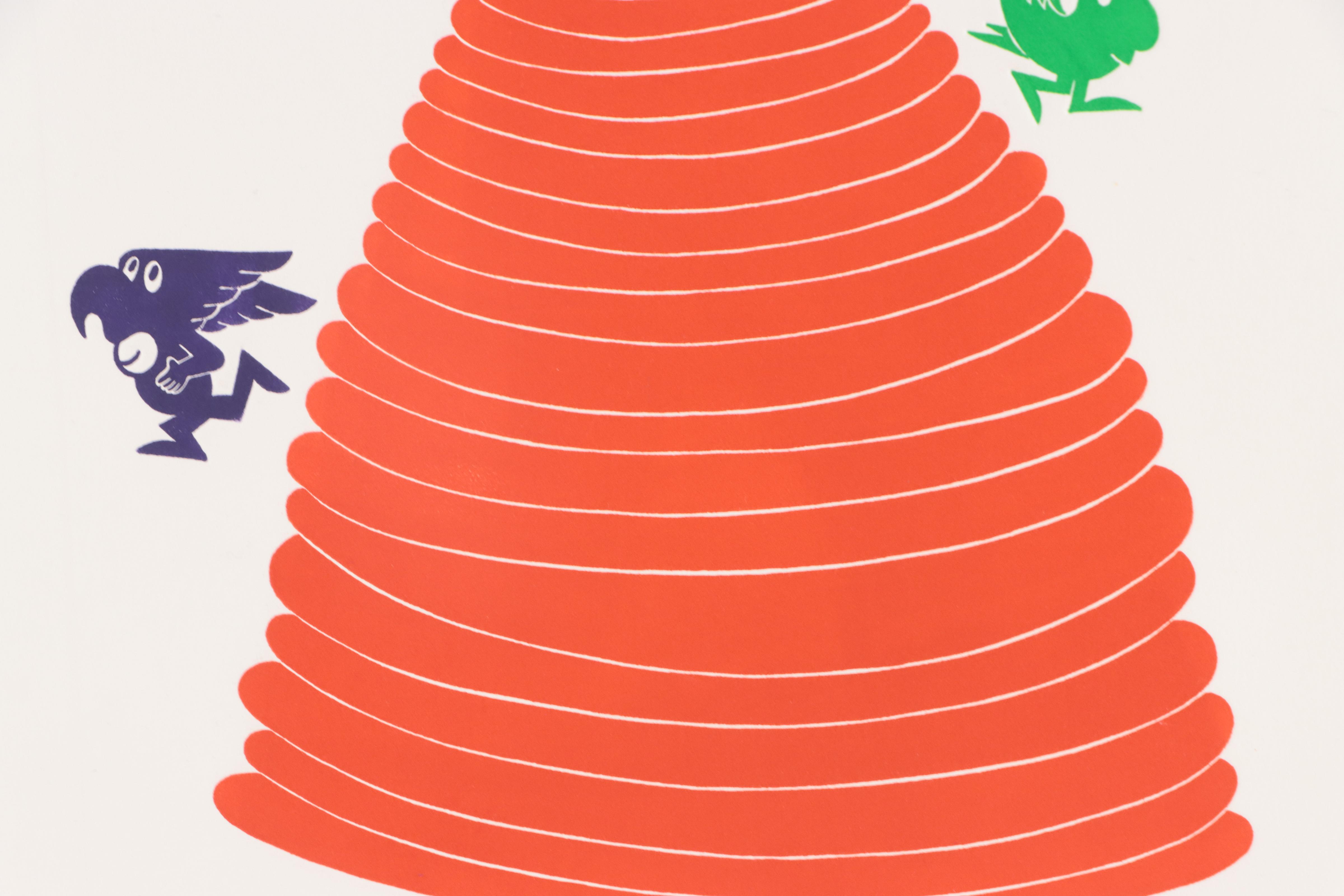 Jean Sariano Etching "Forever, Happy Bird's Day"