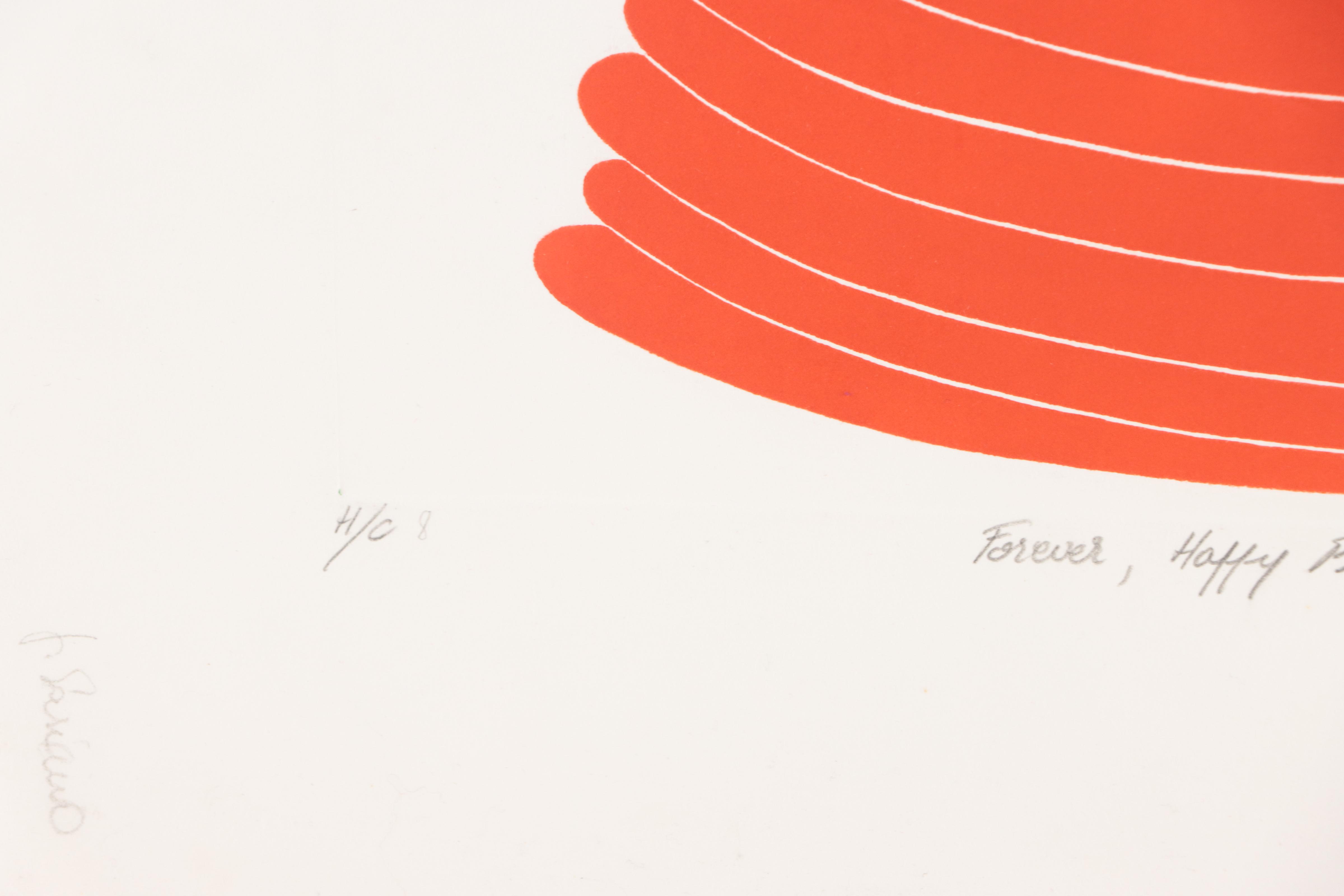 Jean Sariano Etching "Forever, Happy Bird's Day"