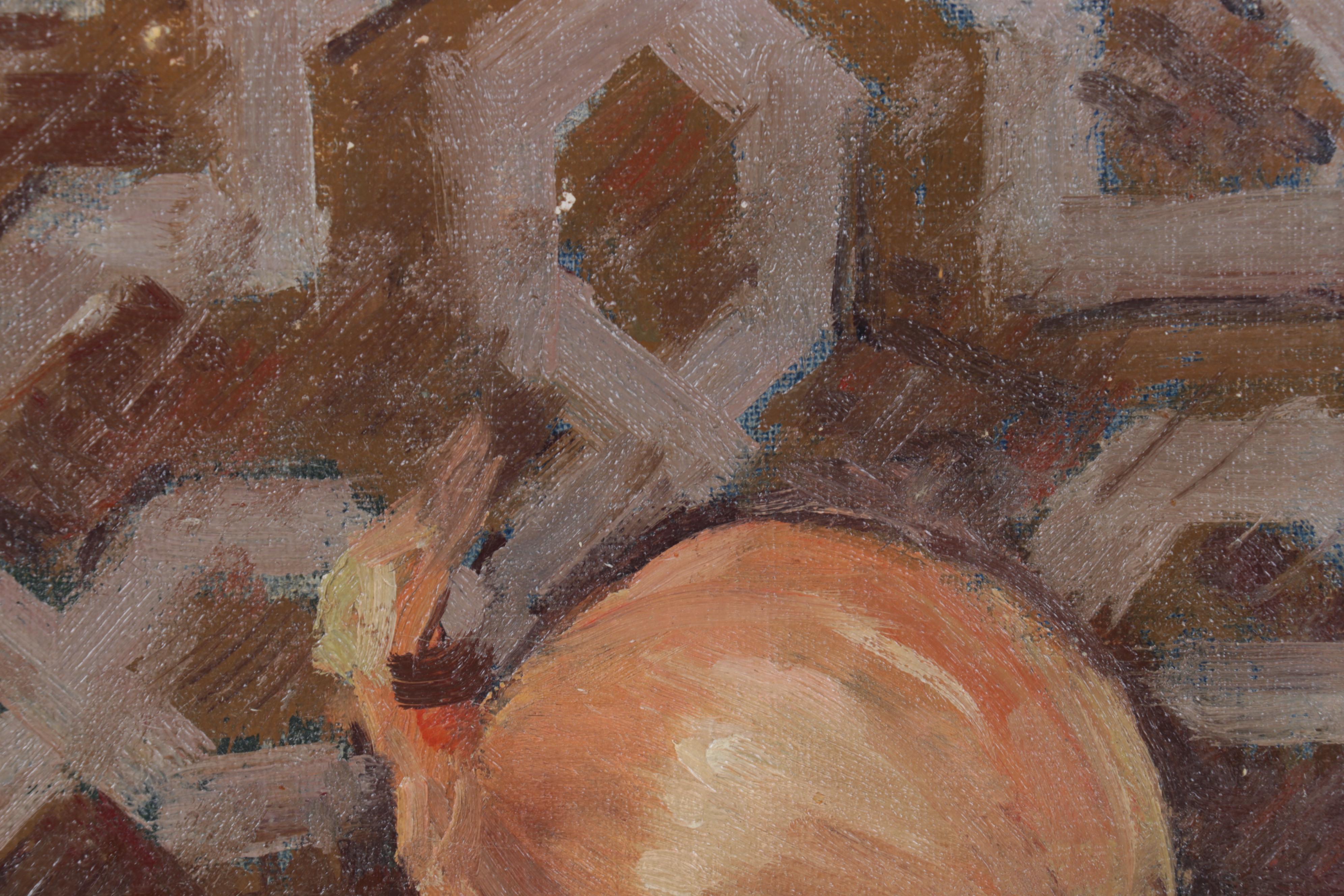 Vito Tomasello Still Life Oil Painting of Onions, 1960