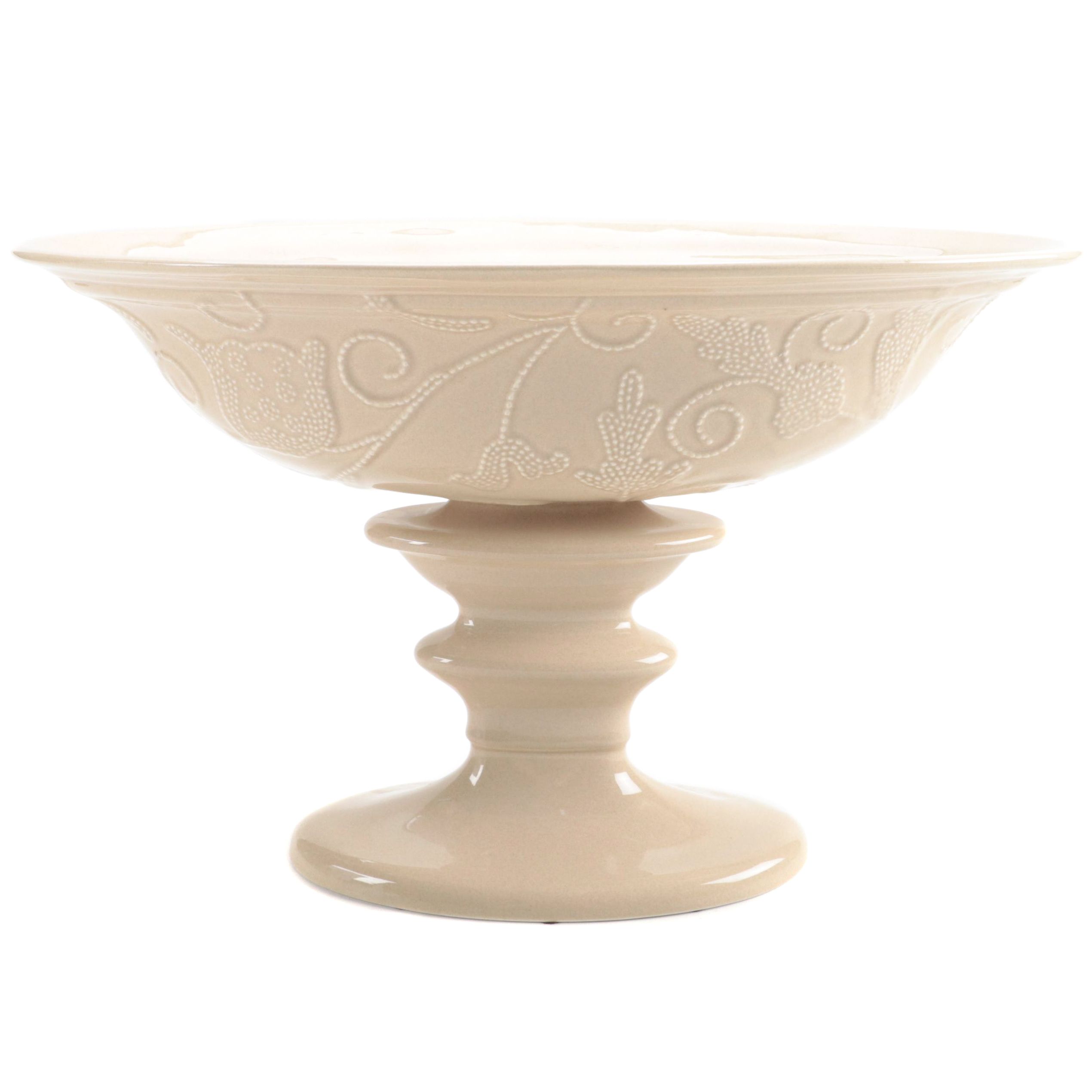 Global Views Portuguese Oval Ceramic Centerpiece Compote