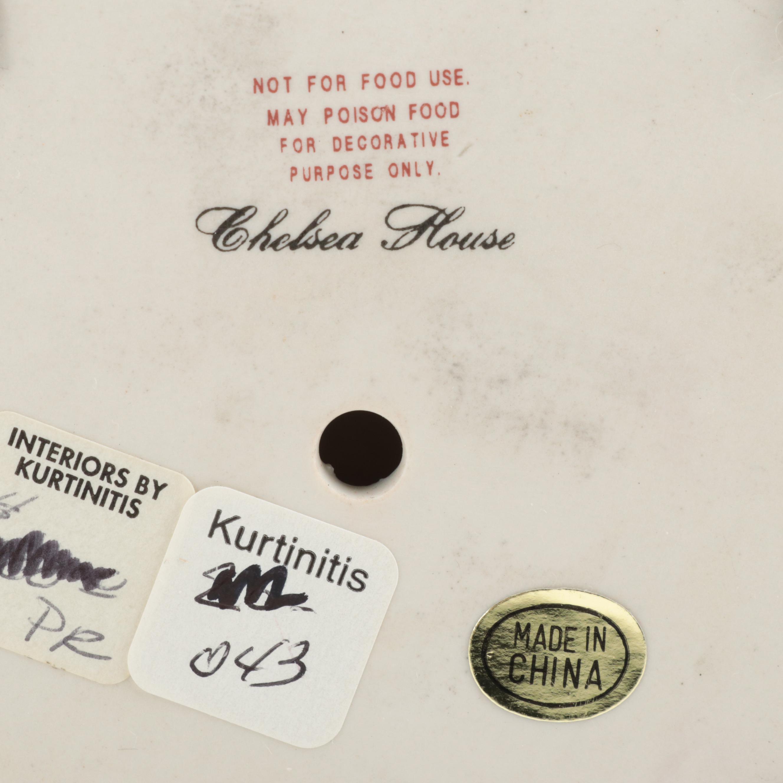 Chelsea House Hand-Painted Porcelain Male and Female Chinoiserie Figures