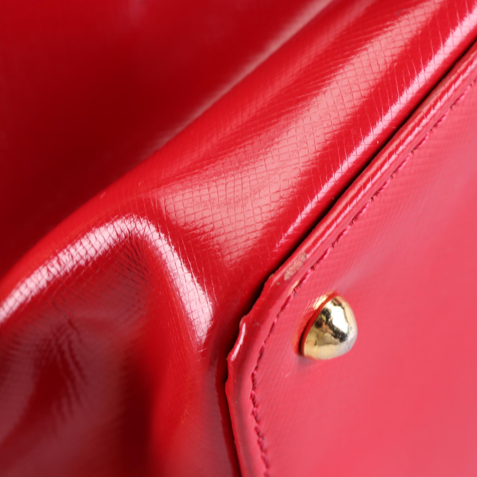 Gianni Versace Sun Logo Mini Handbag in Glazed Leather