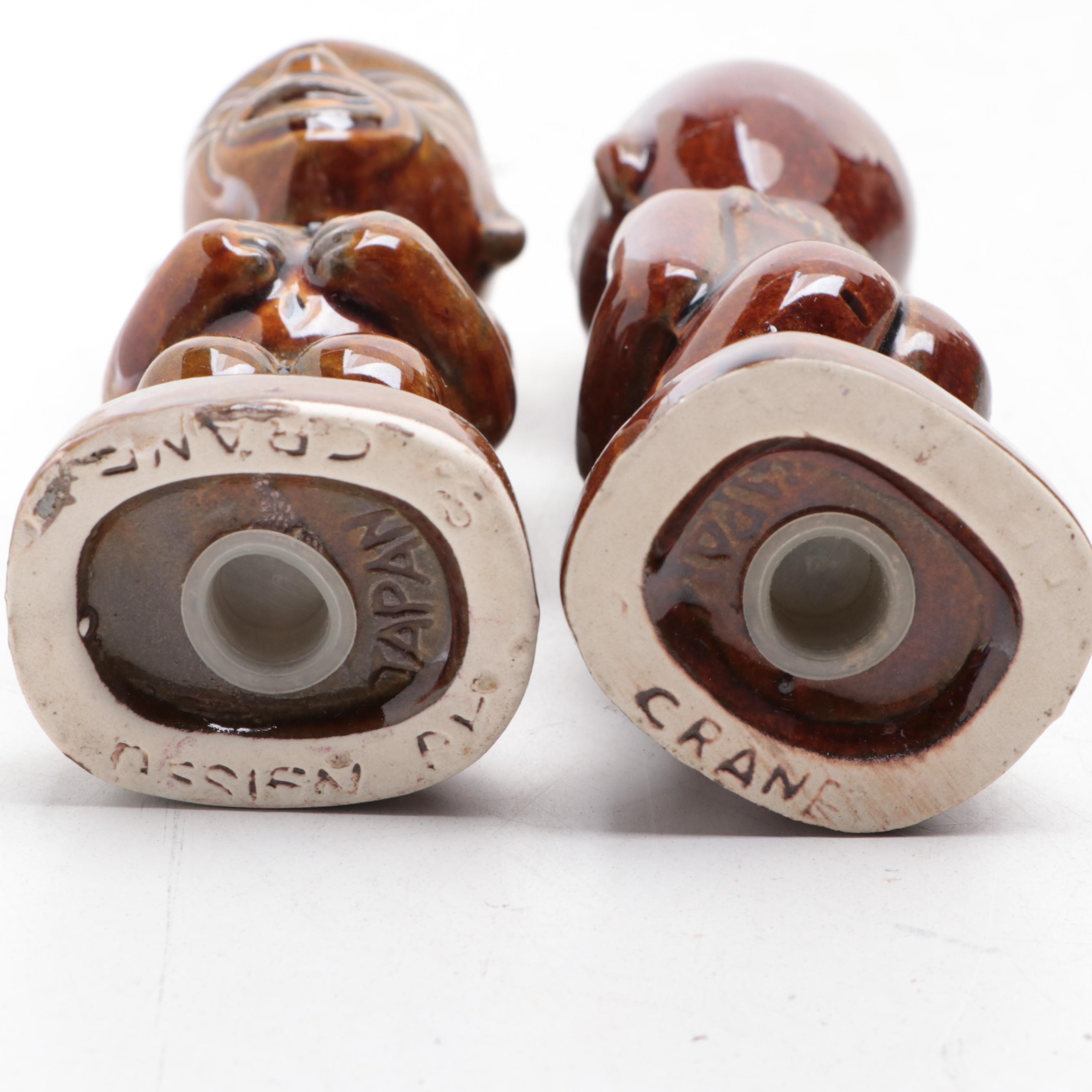 Japanese Ceramic Figural and Salt and Pepper Shakers, Mid to Late 20th Century