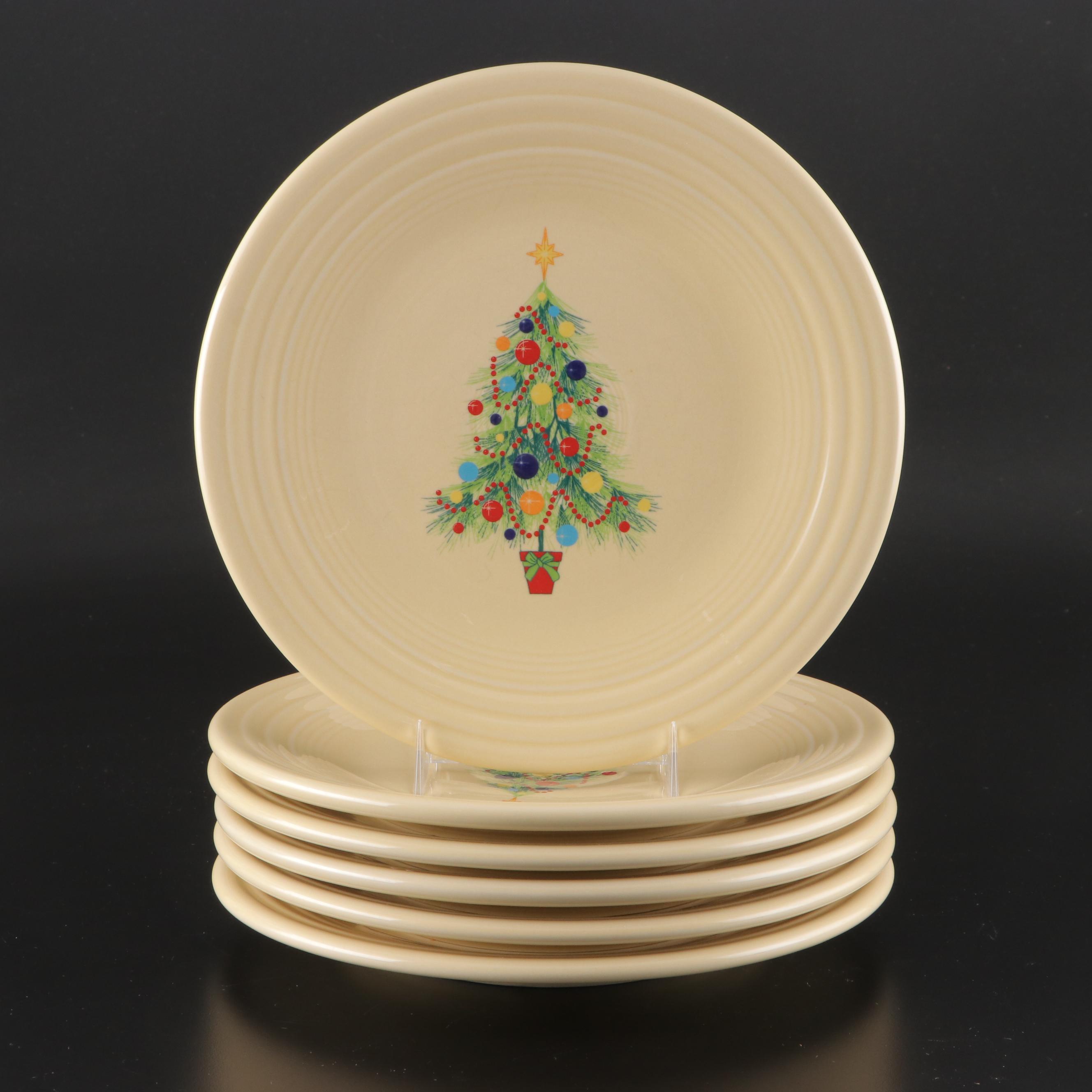 Homer Laughlin China Co. " Fiesta Christmas Tree" Luncheon Plates