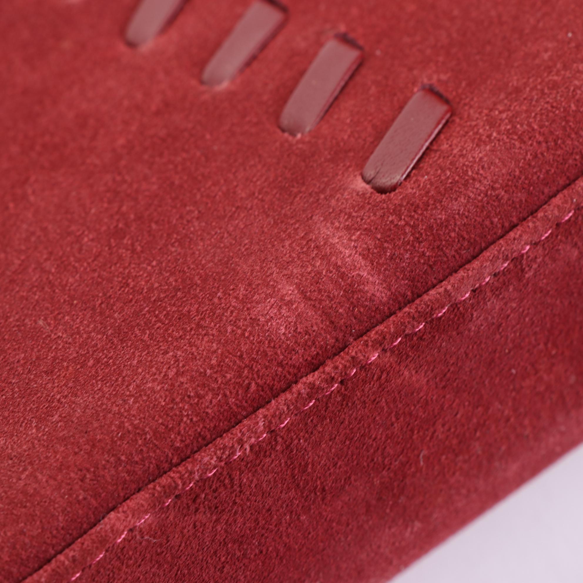 Yves Saint Laurent Shoulder Bag in Suede with Leather Trim