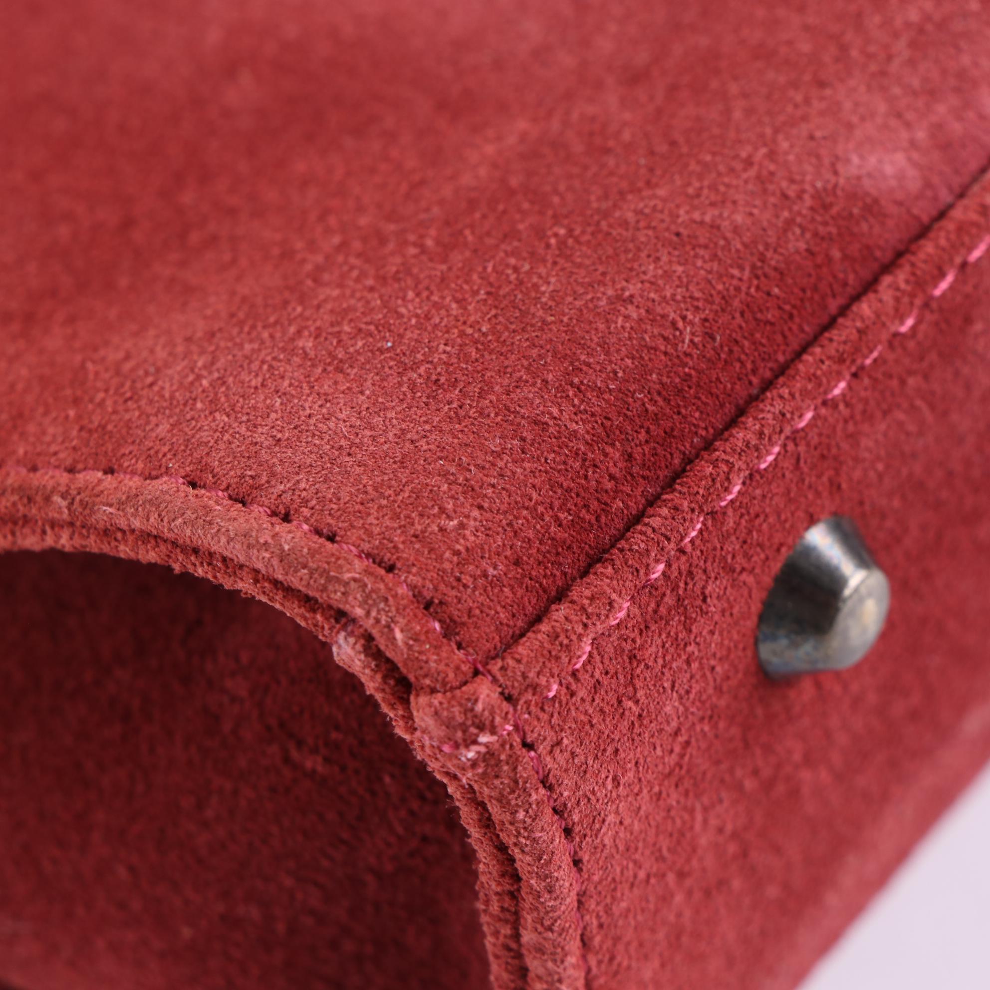 Yves Saint Laurent Shoulder Bag in Suede with Leather Trim