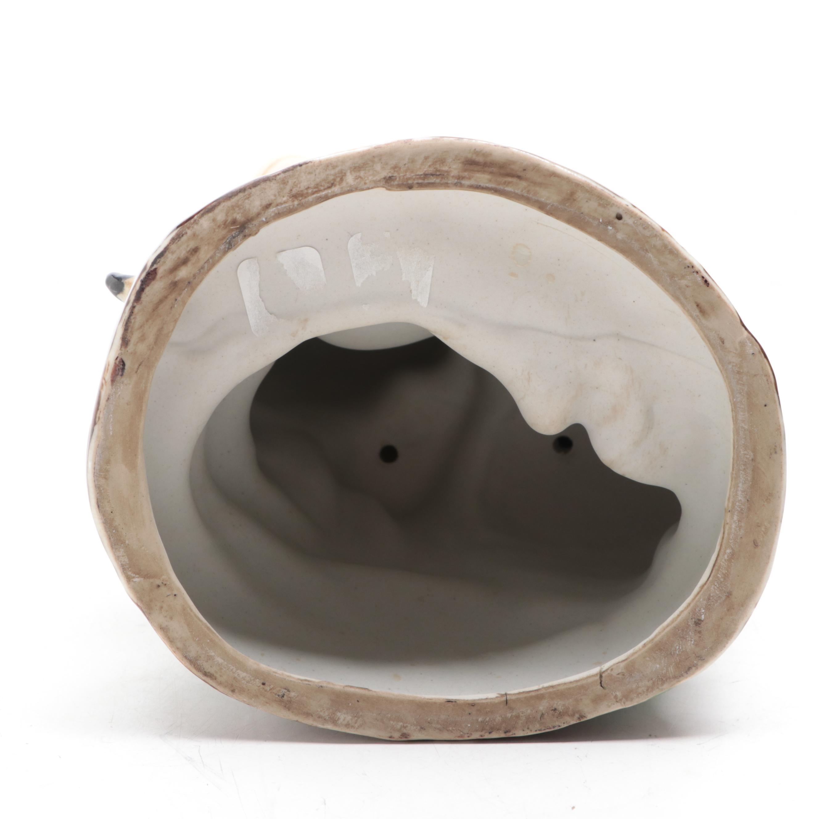 English Pearlware Style Shepherd and Shepherdess Figural Group, 20th Century