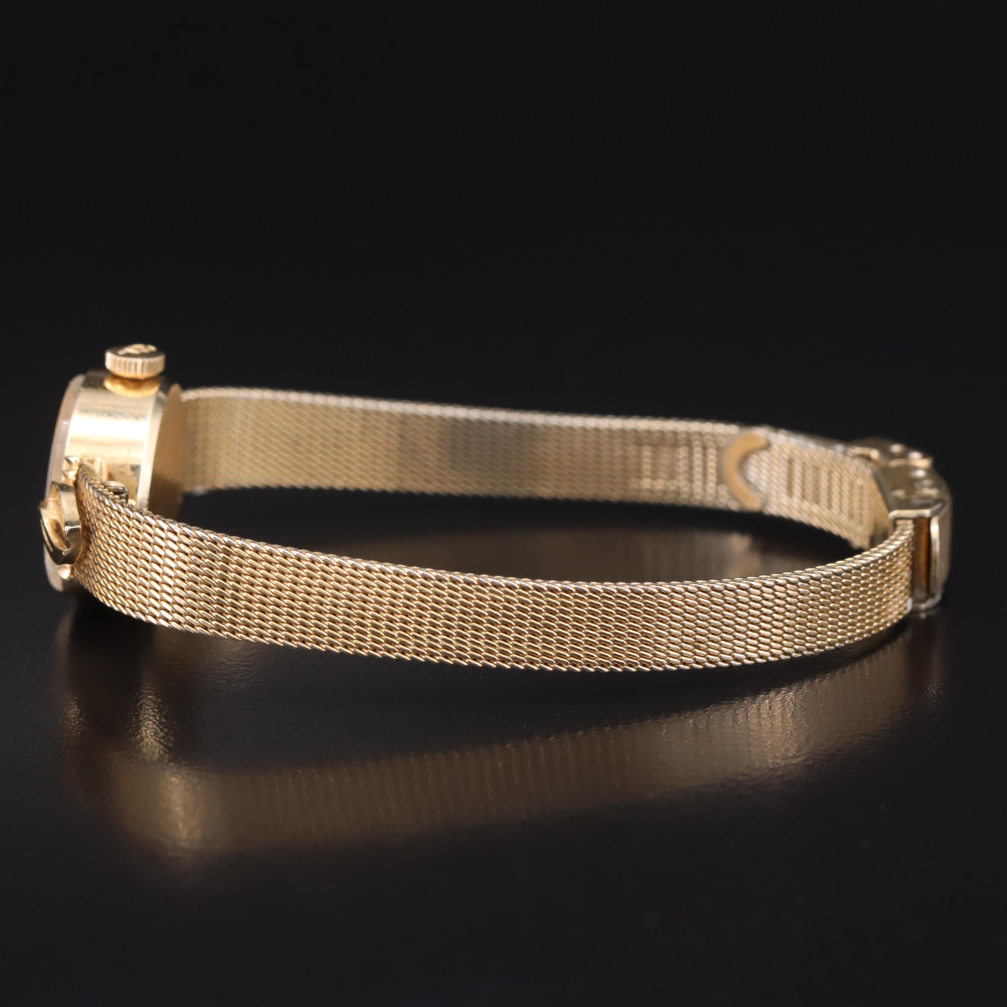 14K Movado Swiss Stem Wind Watch with Gold-Filled Band