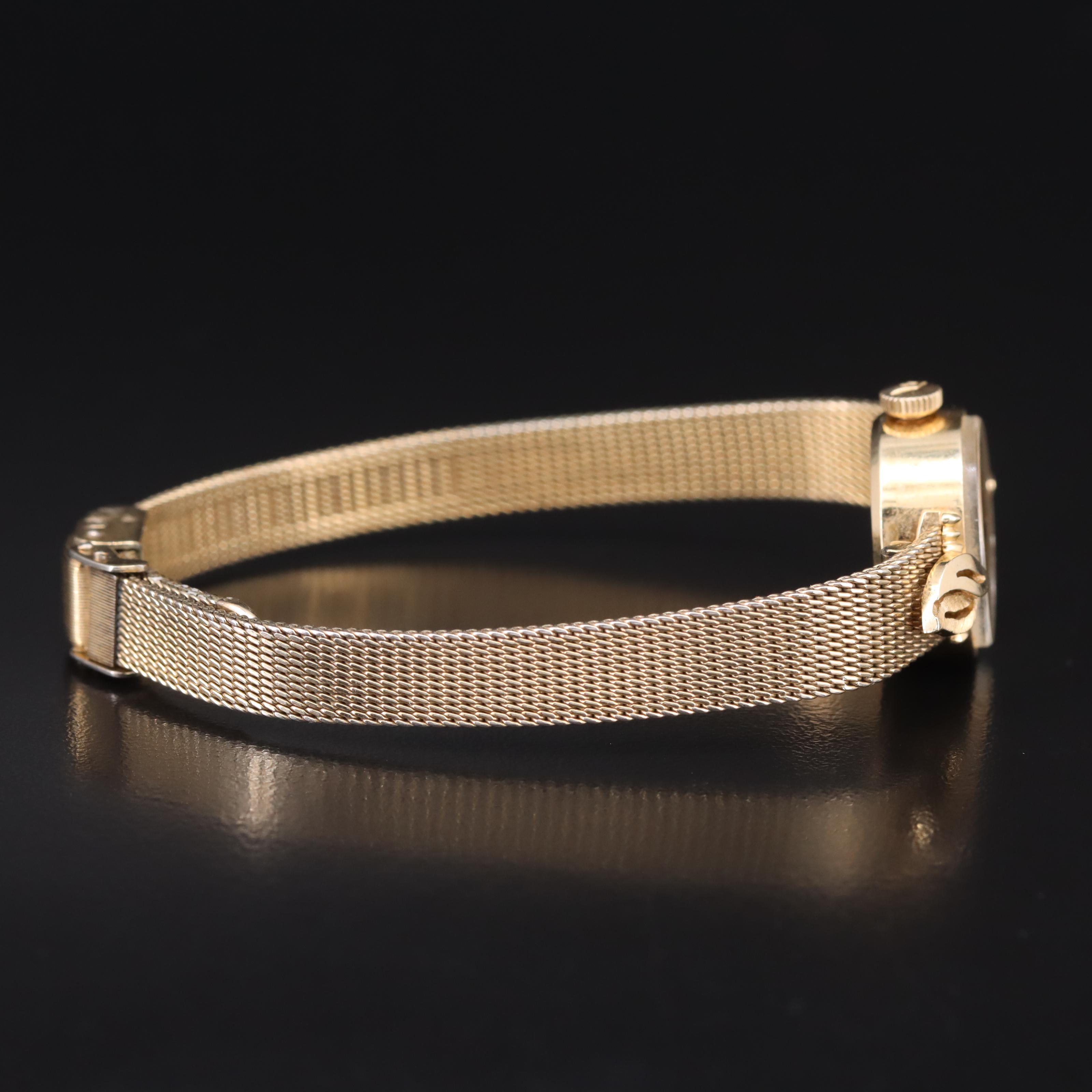 14K Movado Swiss Stem Wind Watch with Gold-Filled Band