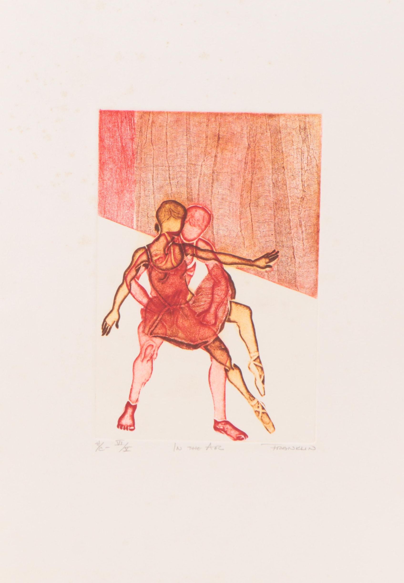 Franklin Figural Etching "In the Air," Circa 1980