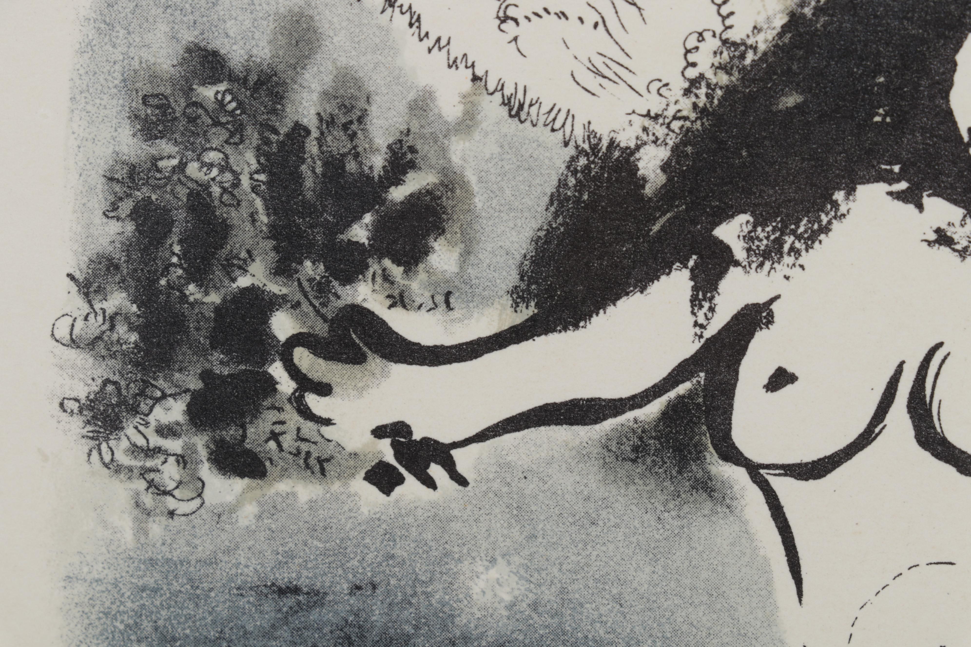 Lithograph After Marc Chagall "Oeuvres Récentes" From "Art in Posters," 1959