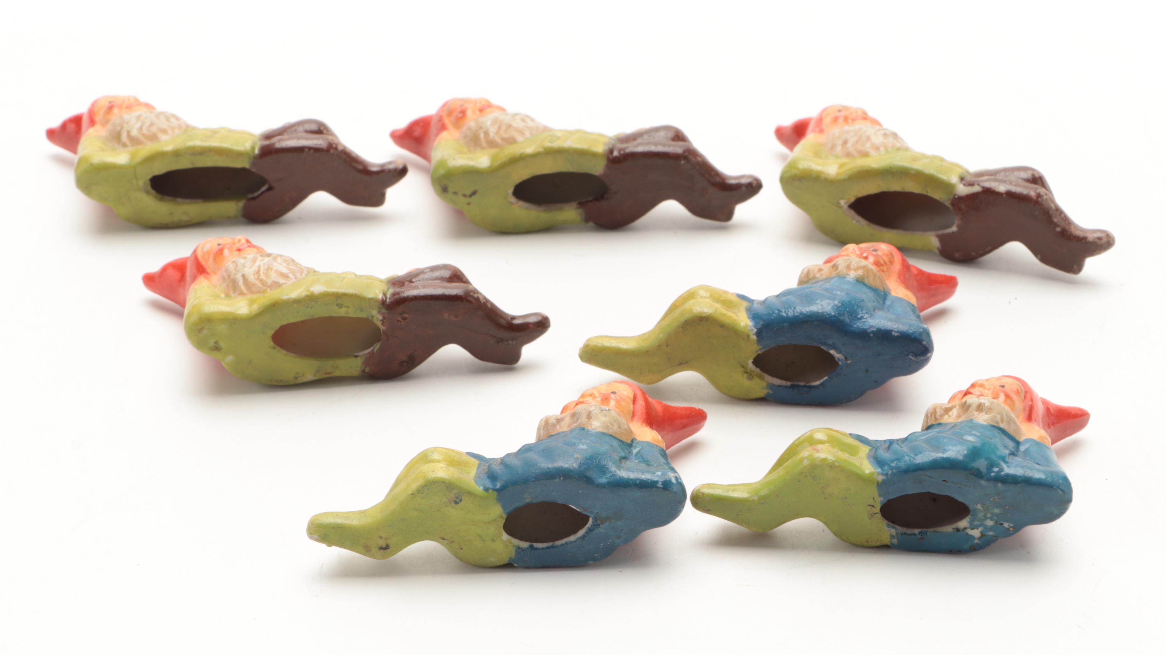 Japanese Porcelain Gnome Figurines in Original Boxes with David Winter House