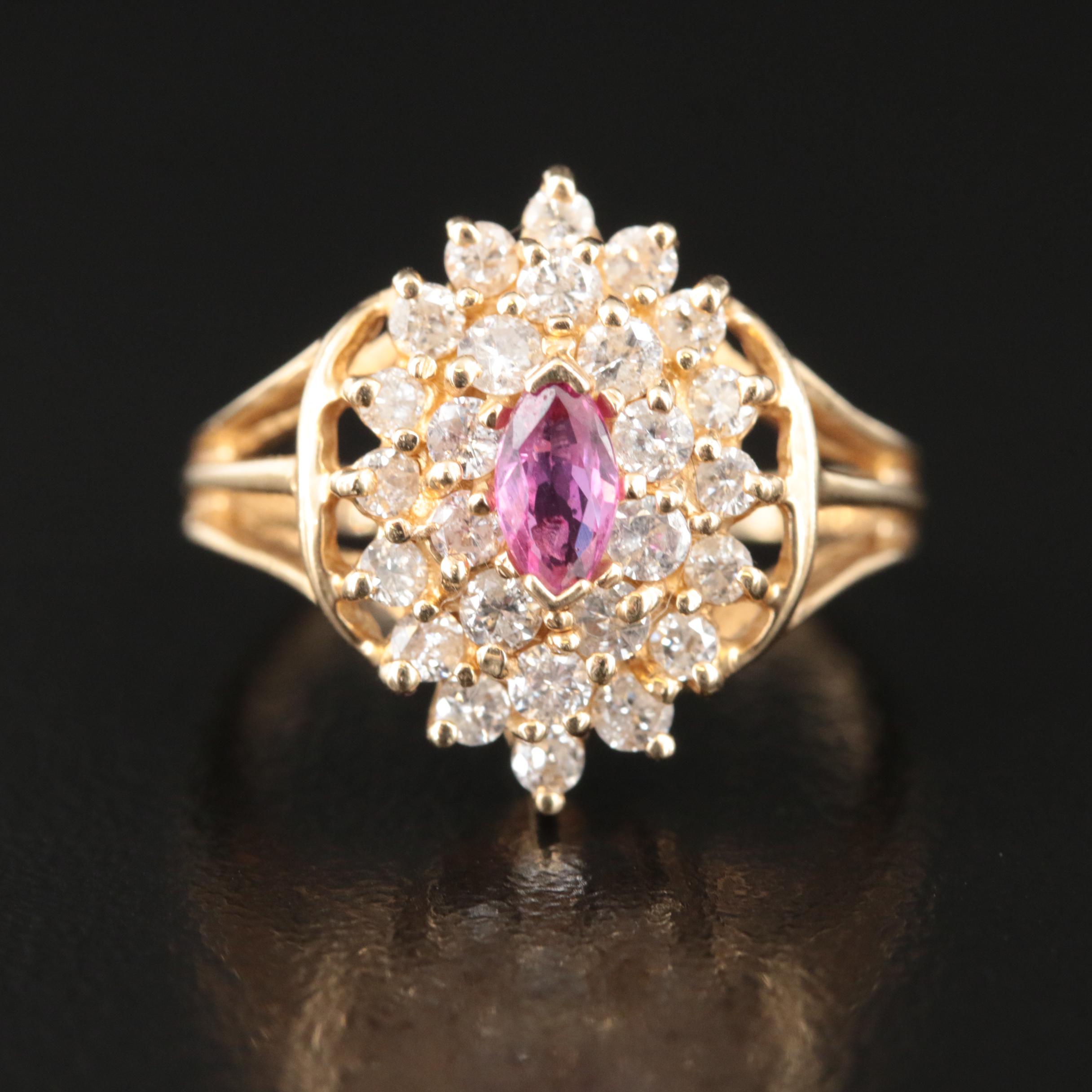 14K Ruby and Diamond Ring