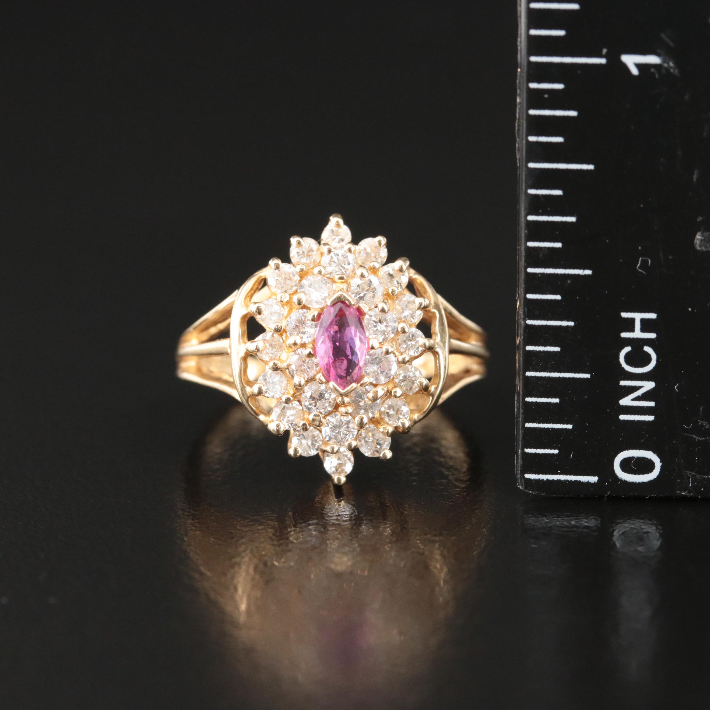 14K Ruby and Diamond Ring