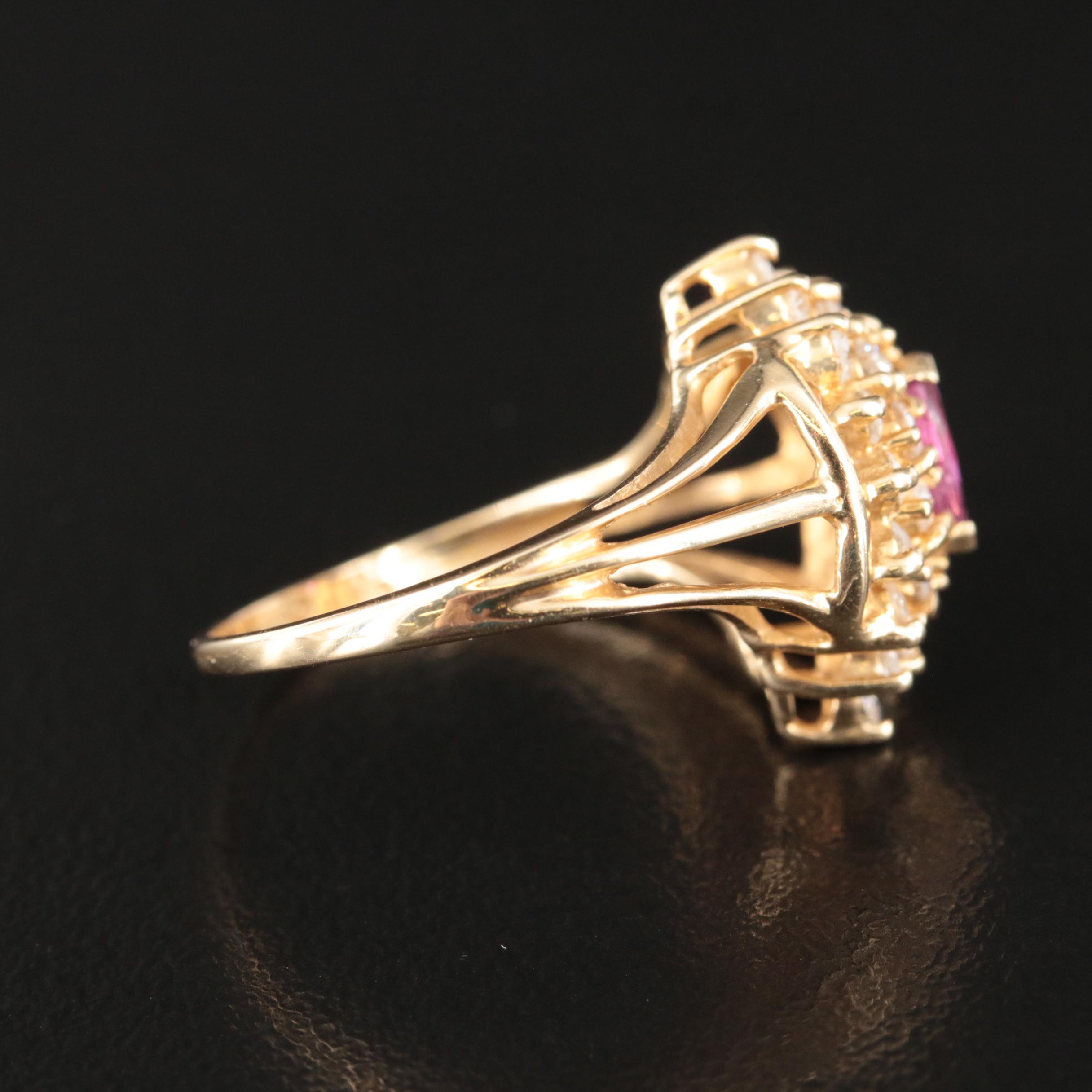 14K Ruby and Diamond Ring