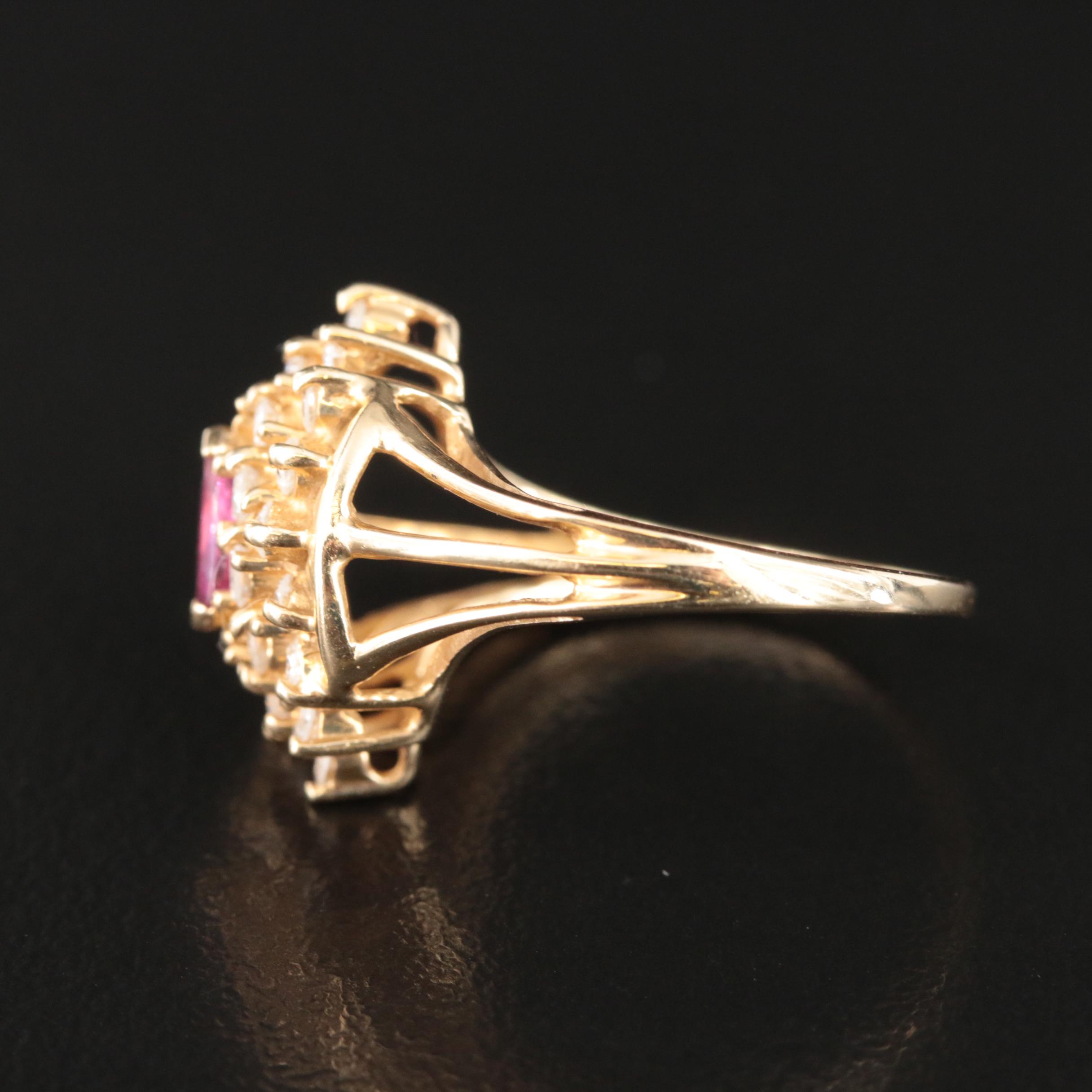 14K Ruby and Diamond Ring