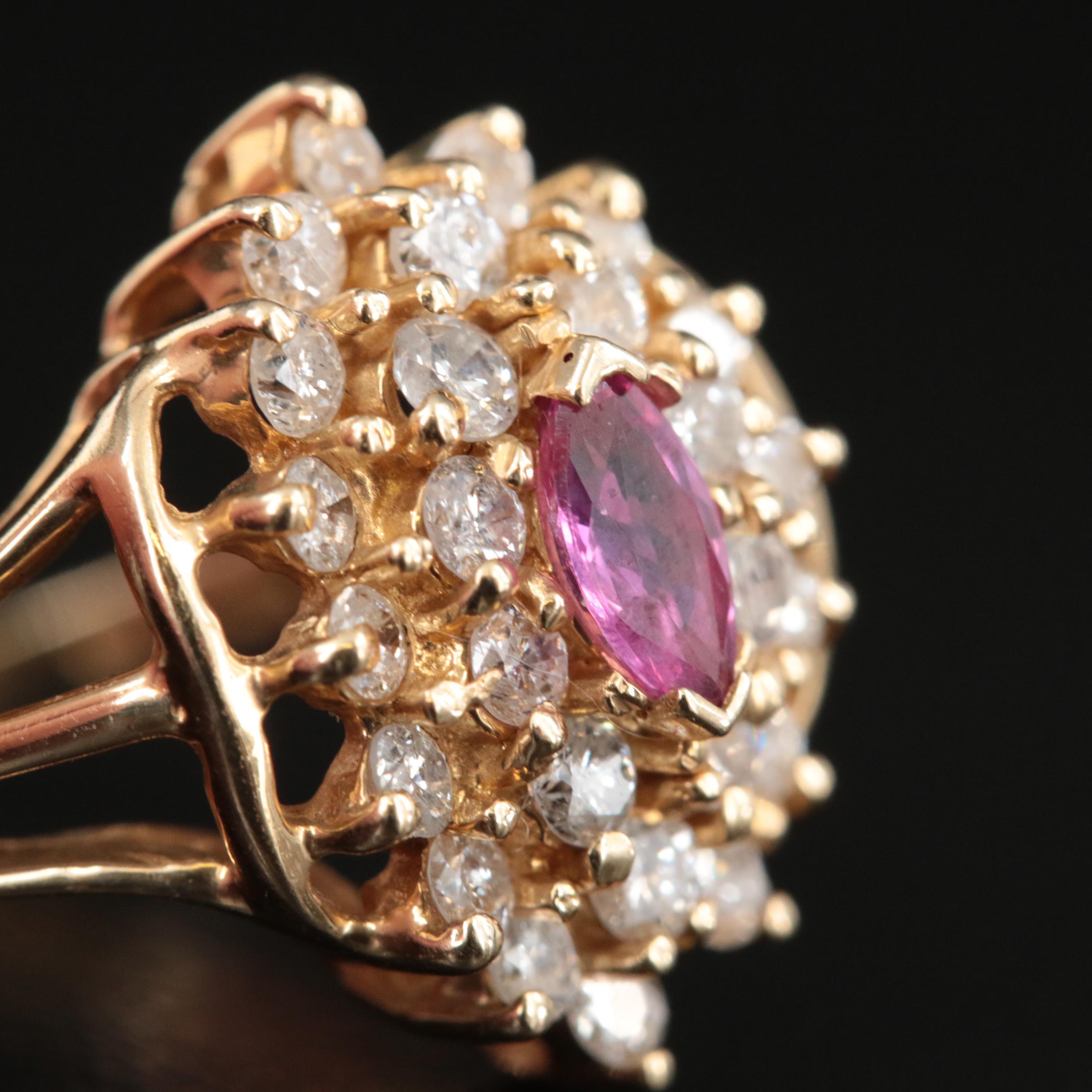 14K Ruby and Diamond Ring