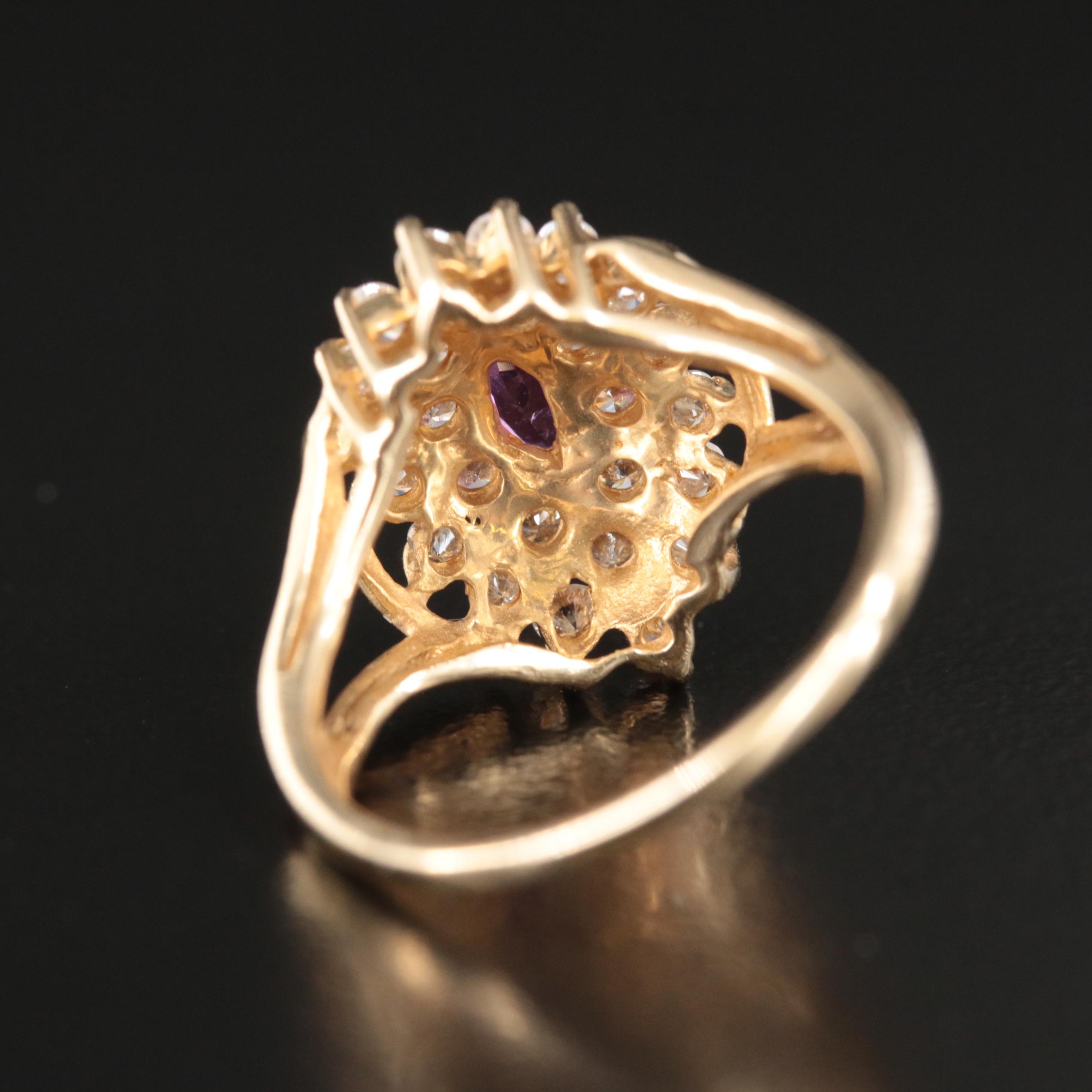 14K Ruby and Diamond Ring