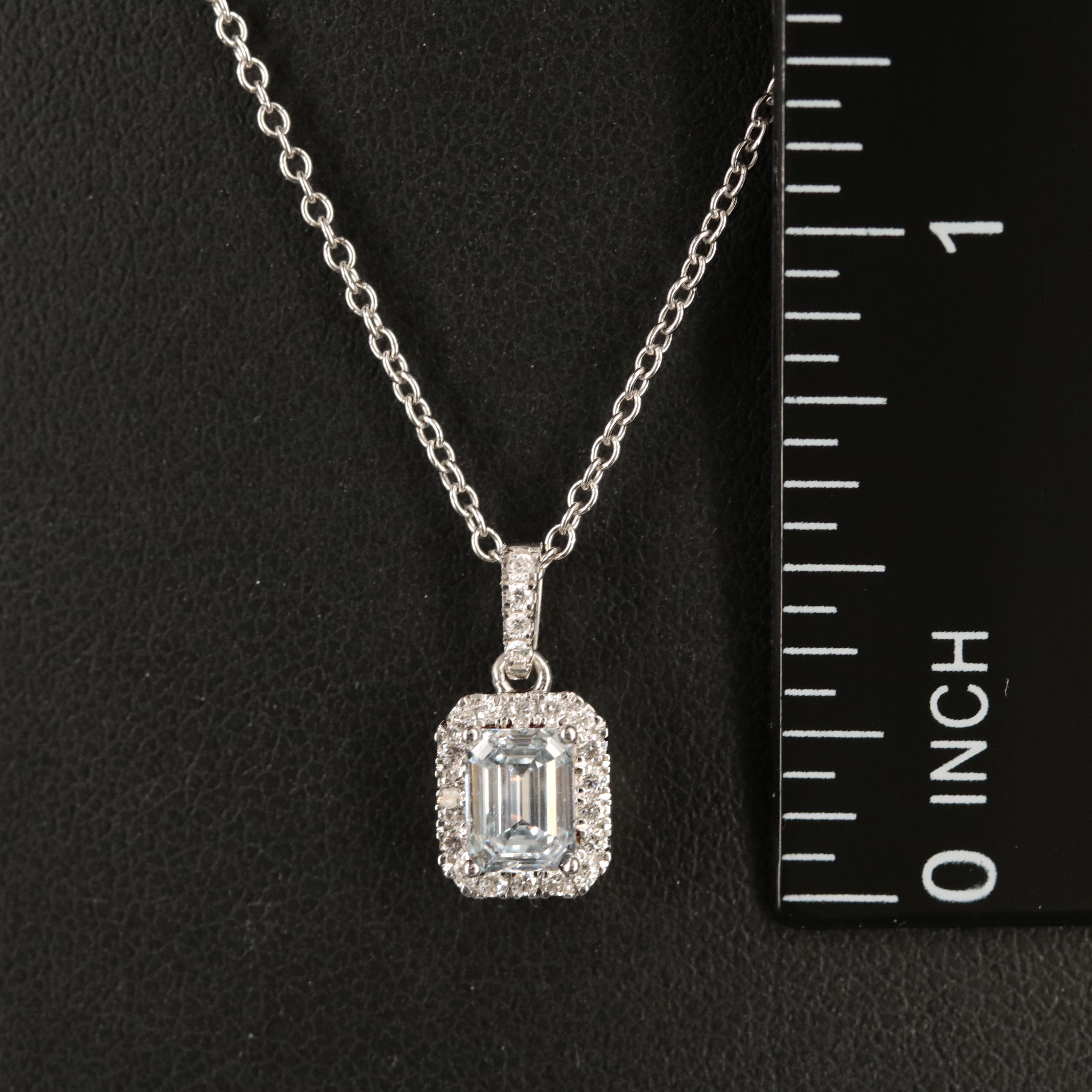 14K 0.67 CTW Lab Grown Diamond Halo Pendant Necklace