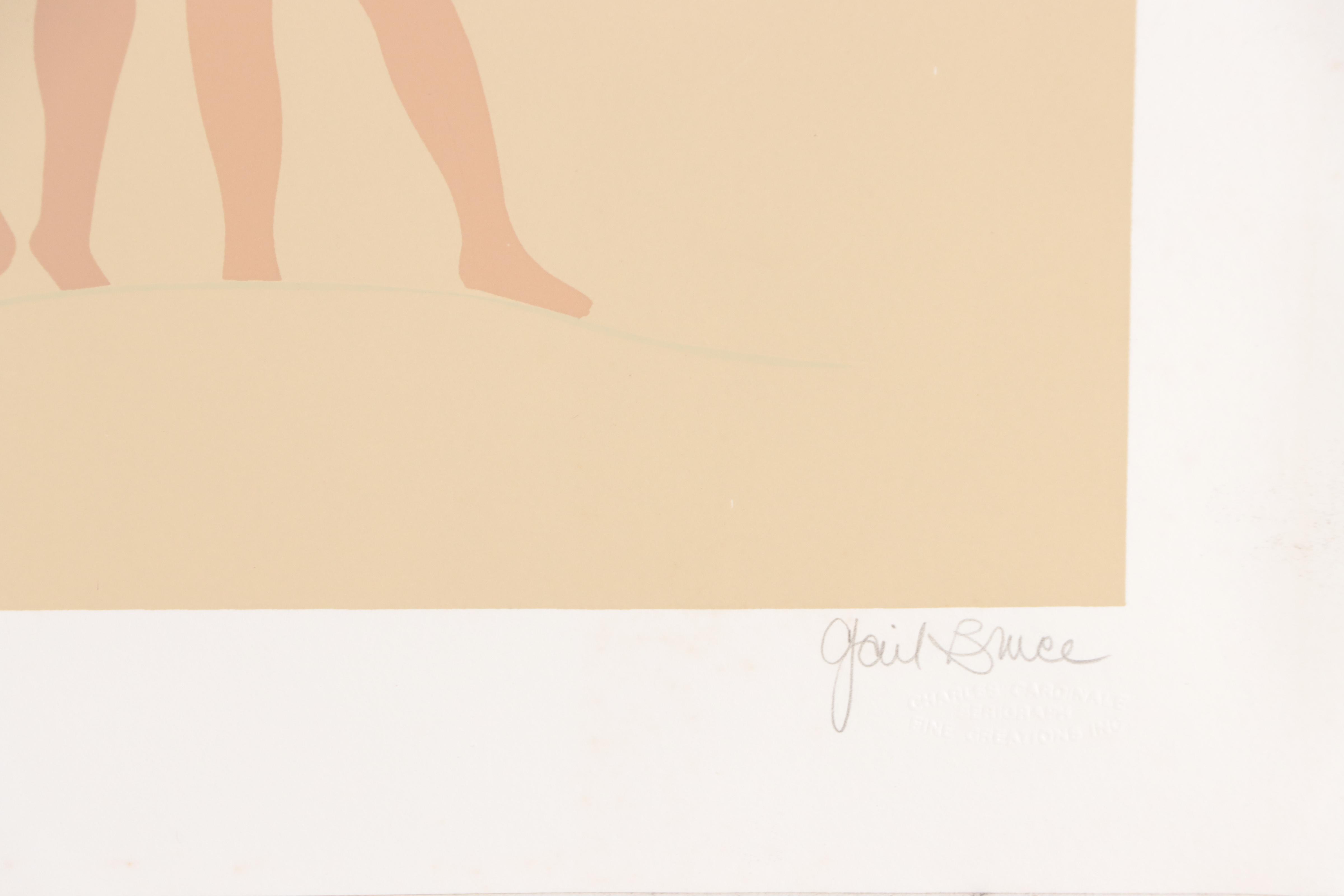 Gail Bruce Serigraph "Beach Kids"