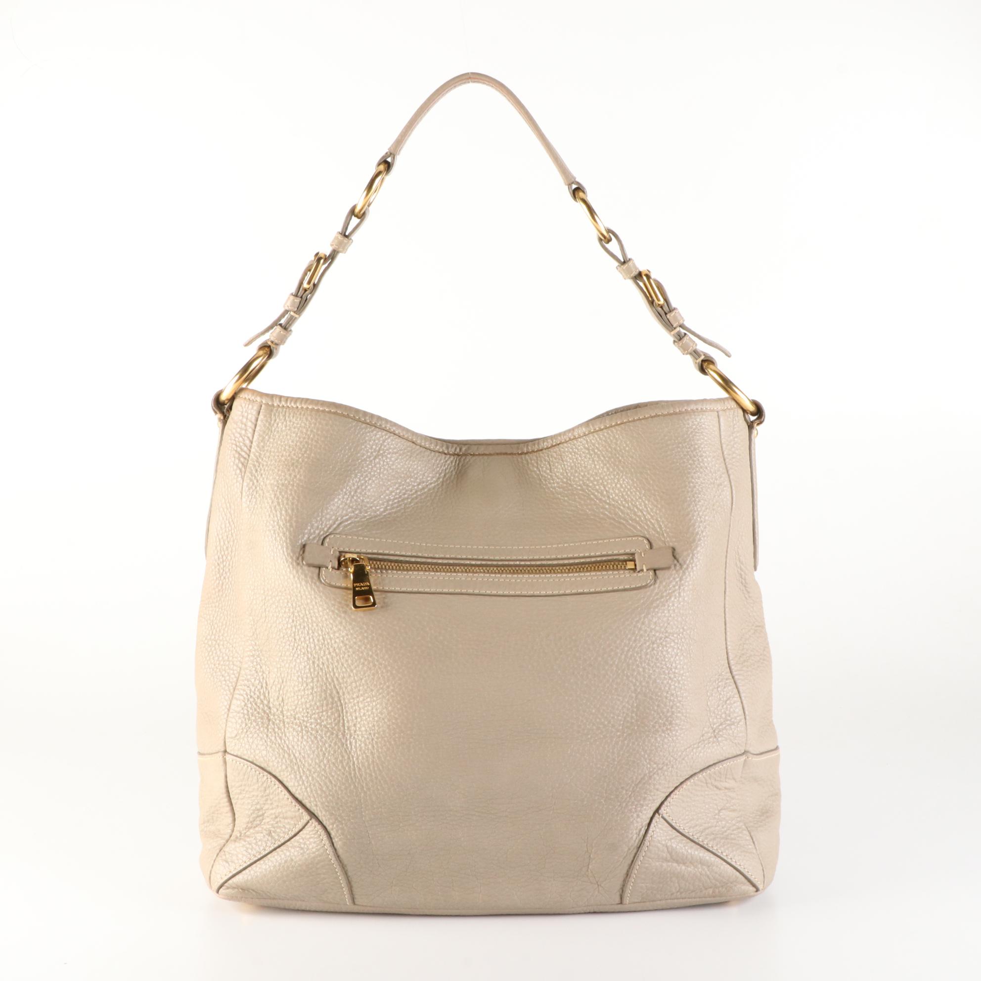 Prada Shoulder Bag in Vitello Daino Leather