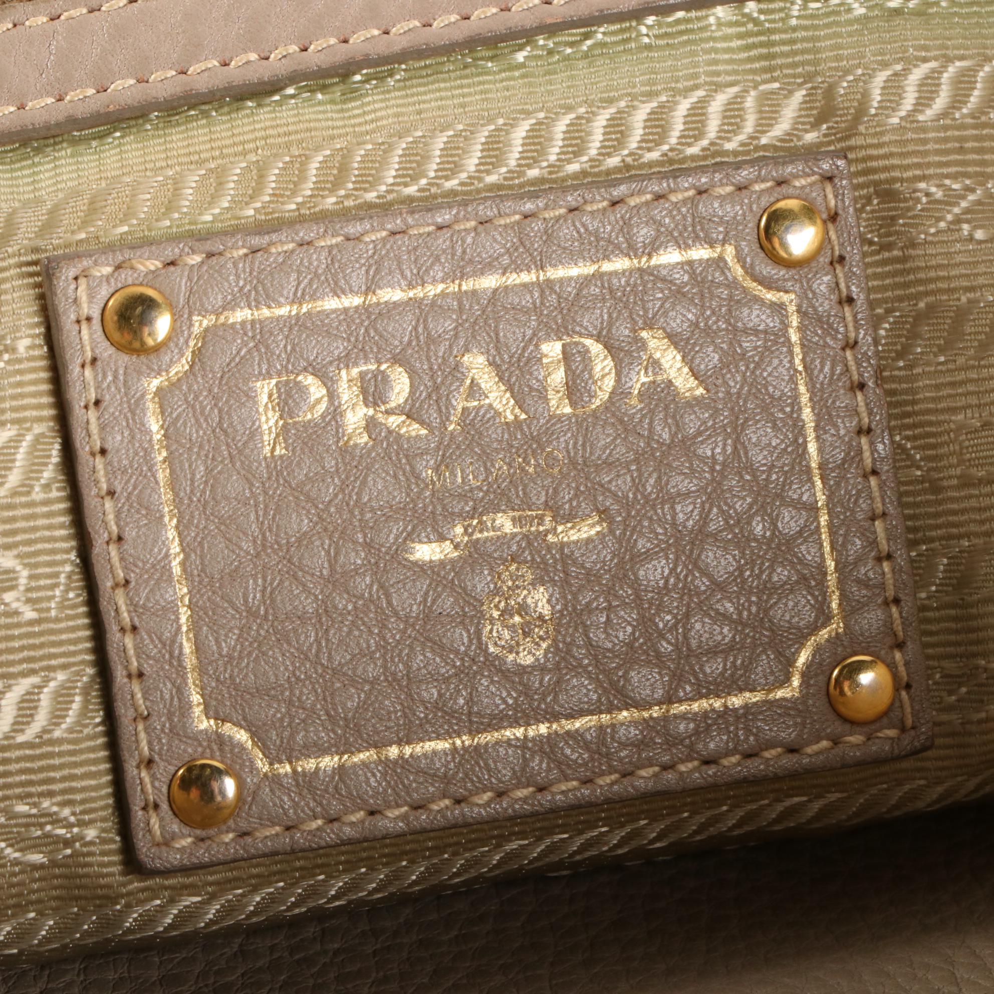 Prada Shoulder Bag in Vitello Daino Leather