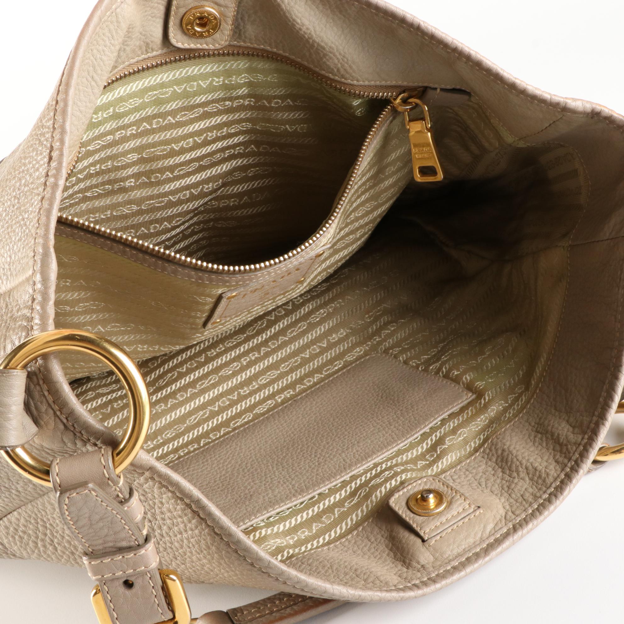 Prada Shoulder Bag in Vitello Daino Leather
