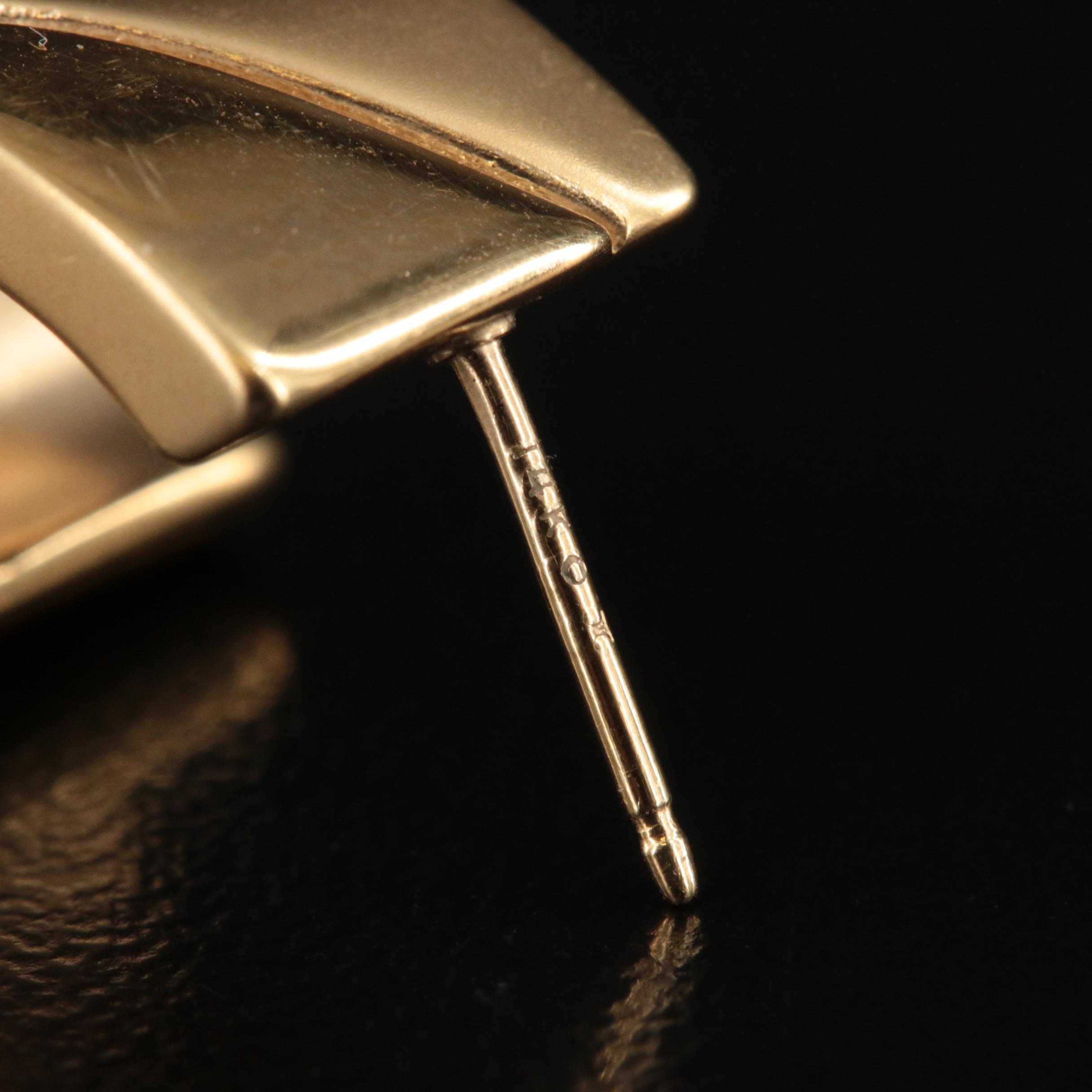 14K 0.07 CTW Diamond J Hoop Earrings