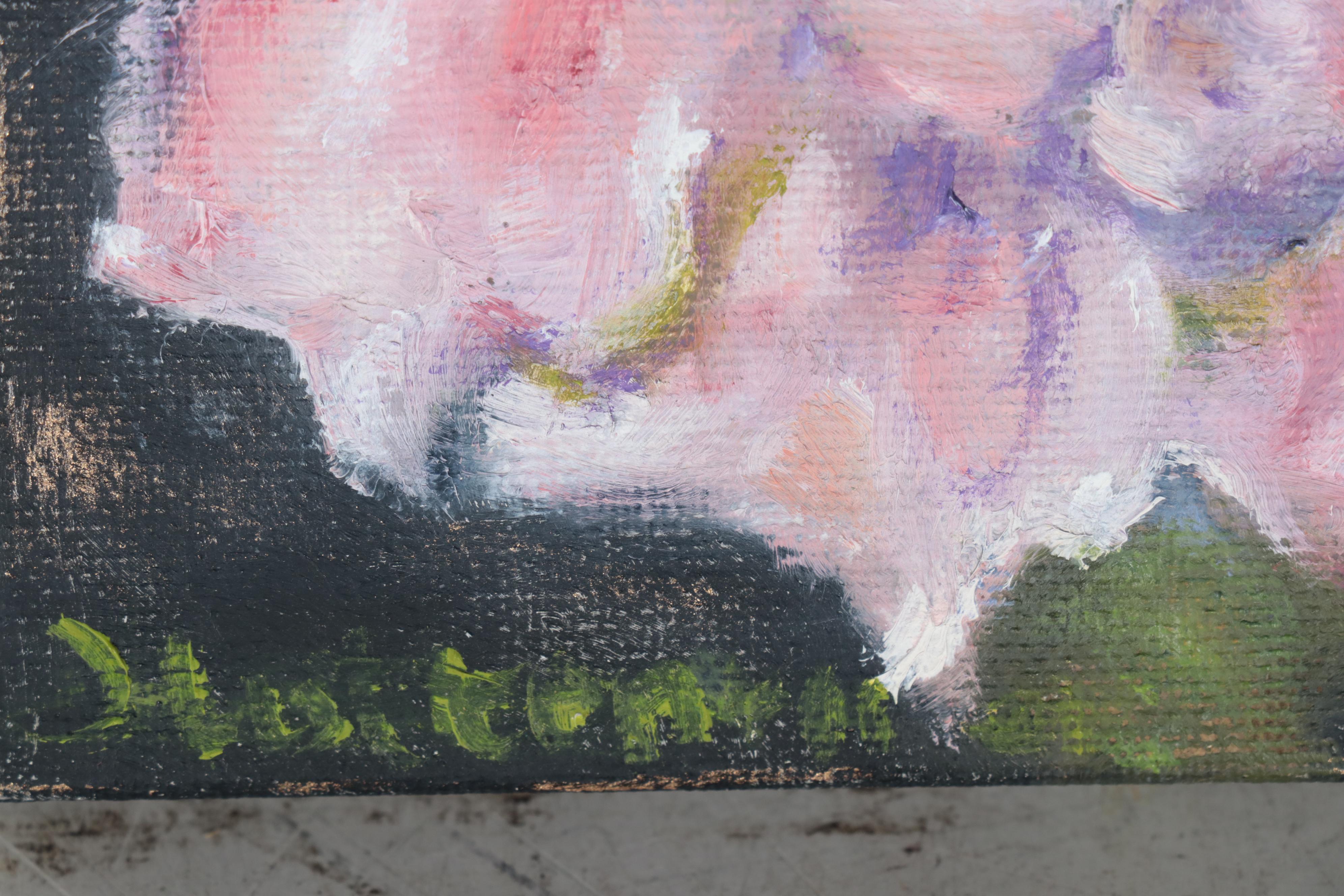 Oil Painting of Flower, Late 20th Century