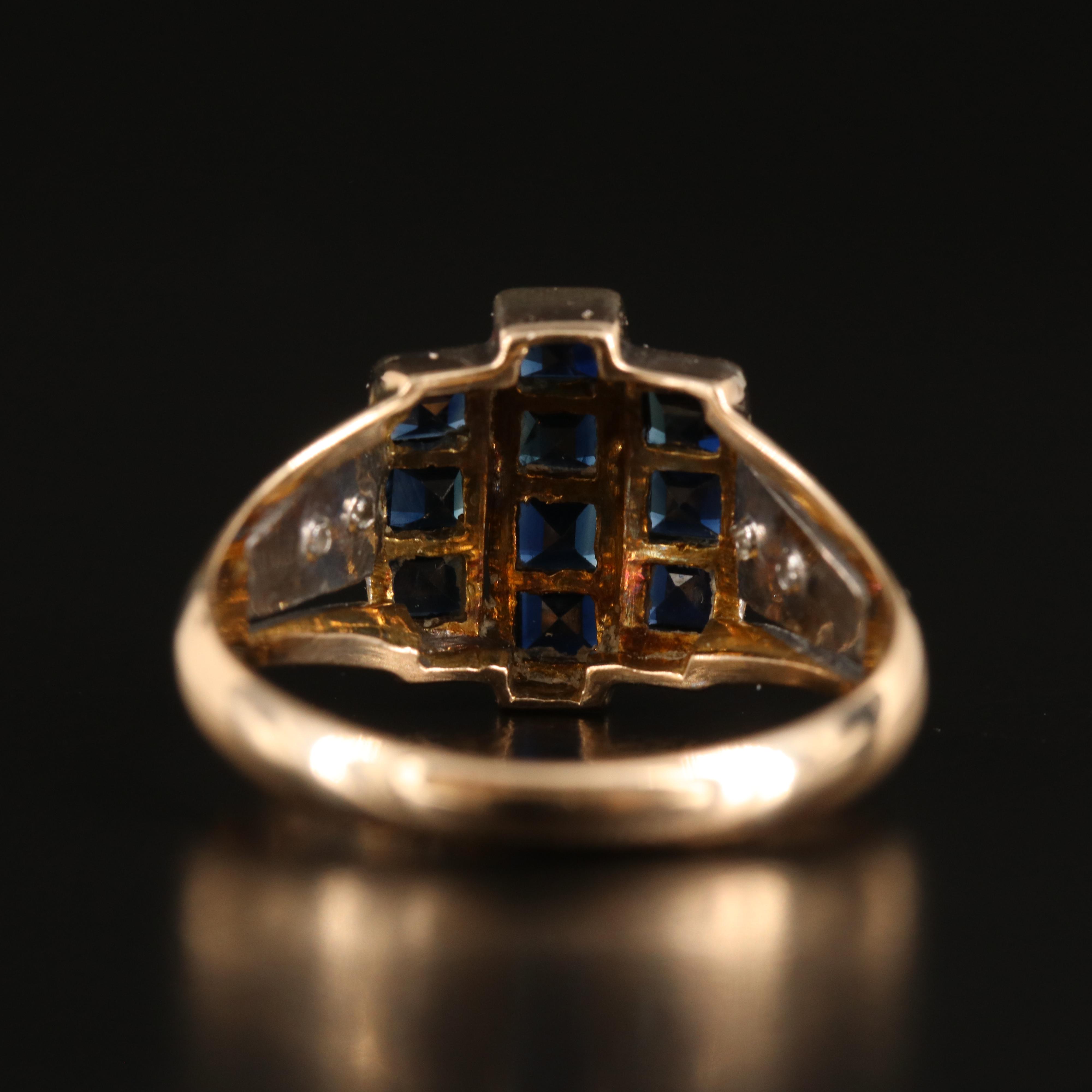 14K Sapphire and Diamond Ring