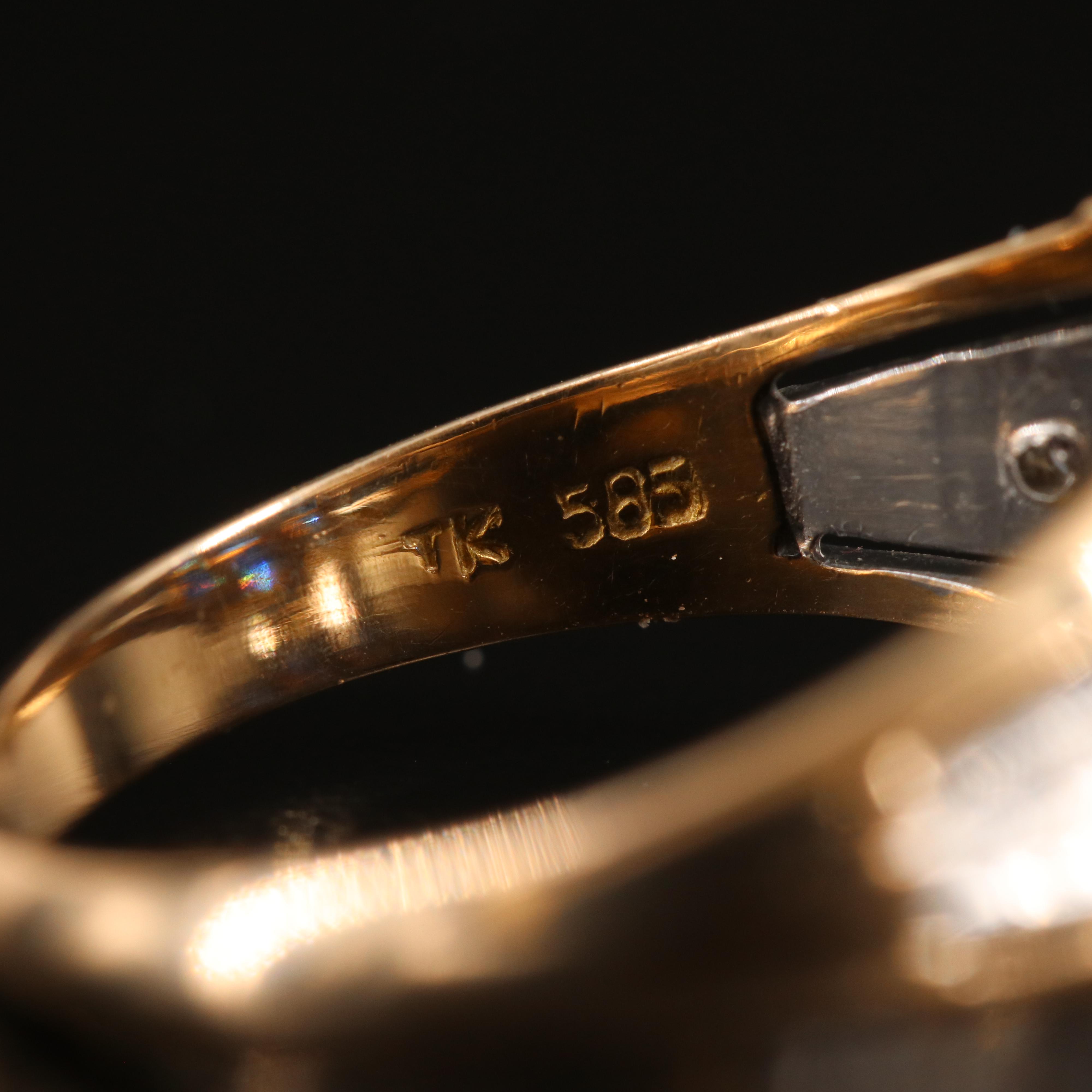 14K Sapphire and Diamond Ring