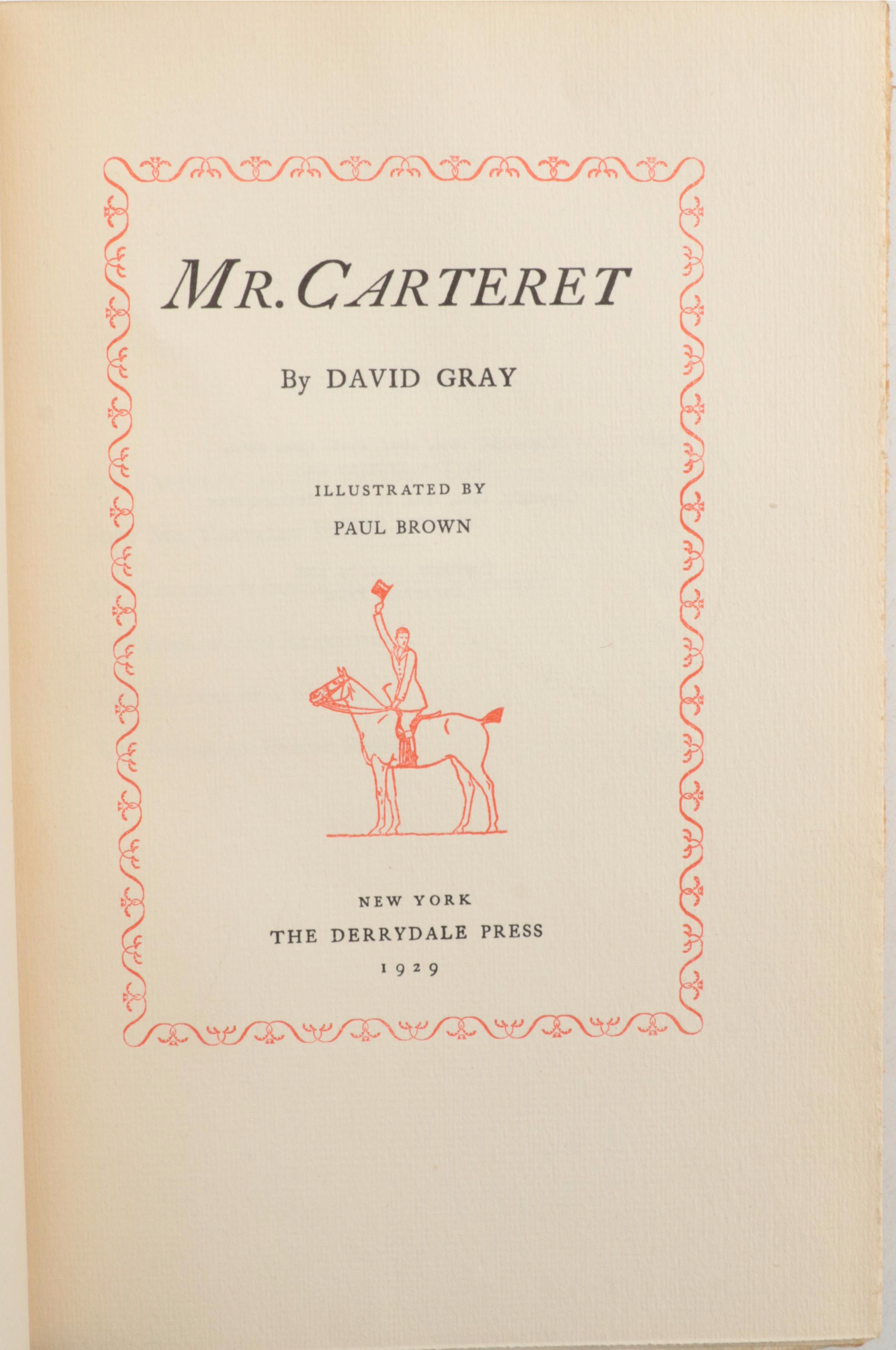 Signed Hitchcock Edition "Gallops I" and More by David Gray, 1929