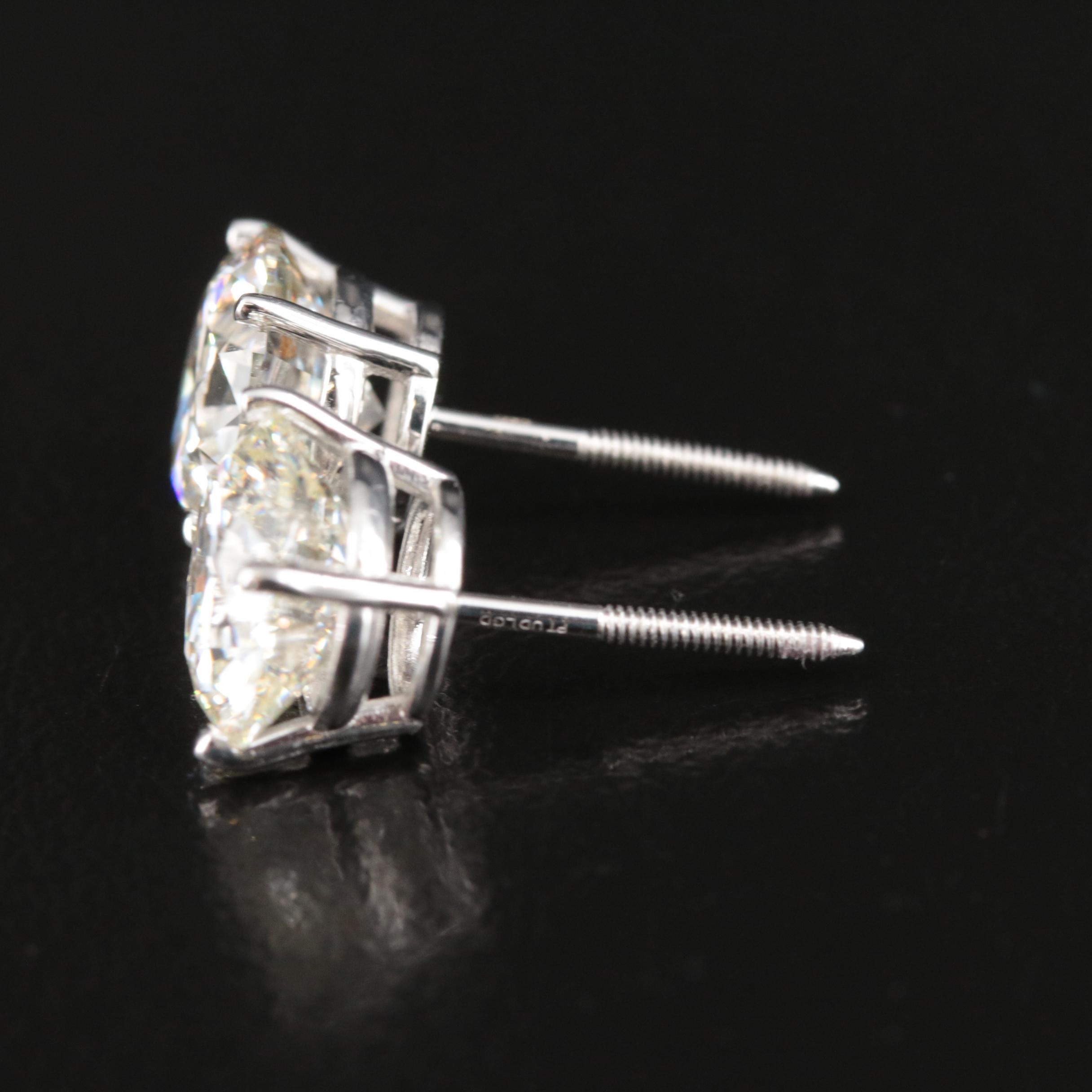 Platinum 4.87 Lab Grown Diamond Stud Earrings