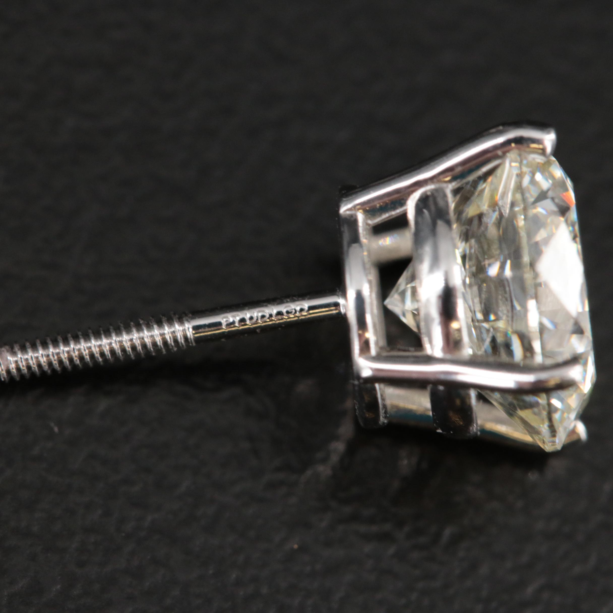 Platinum 4.87 Lab Grown Diamond Stud Earrings