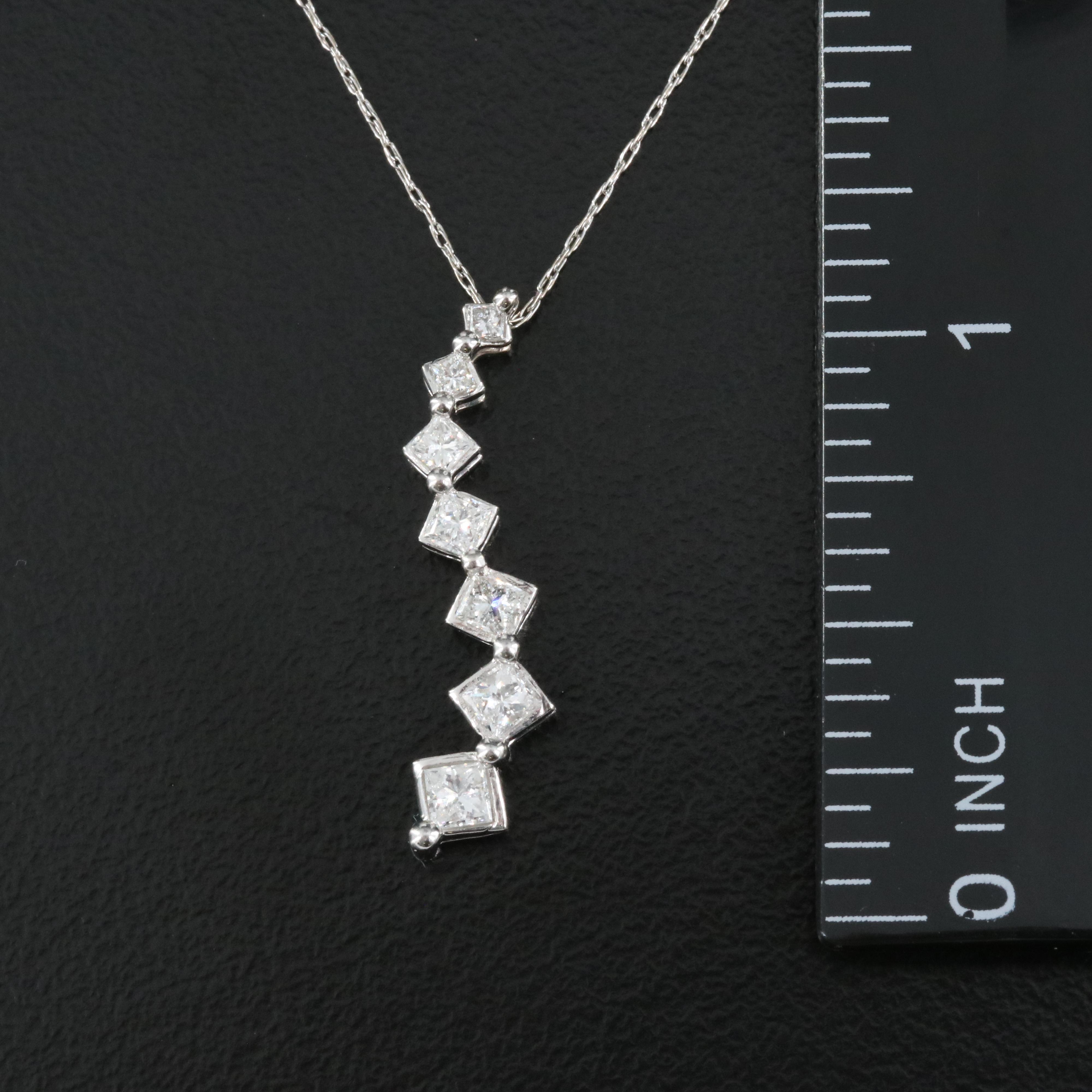 14K 0.50 CTW Diamond Journey Pendant Necklace