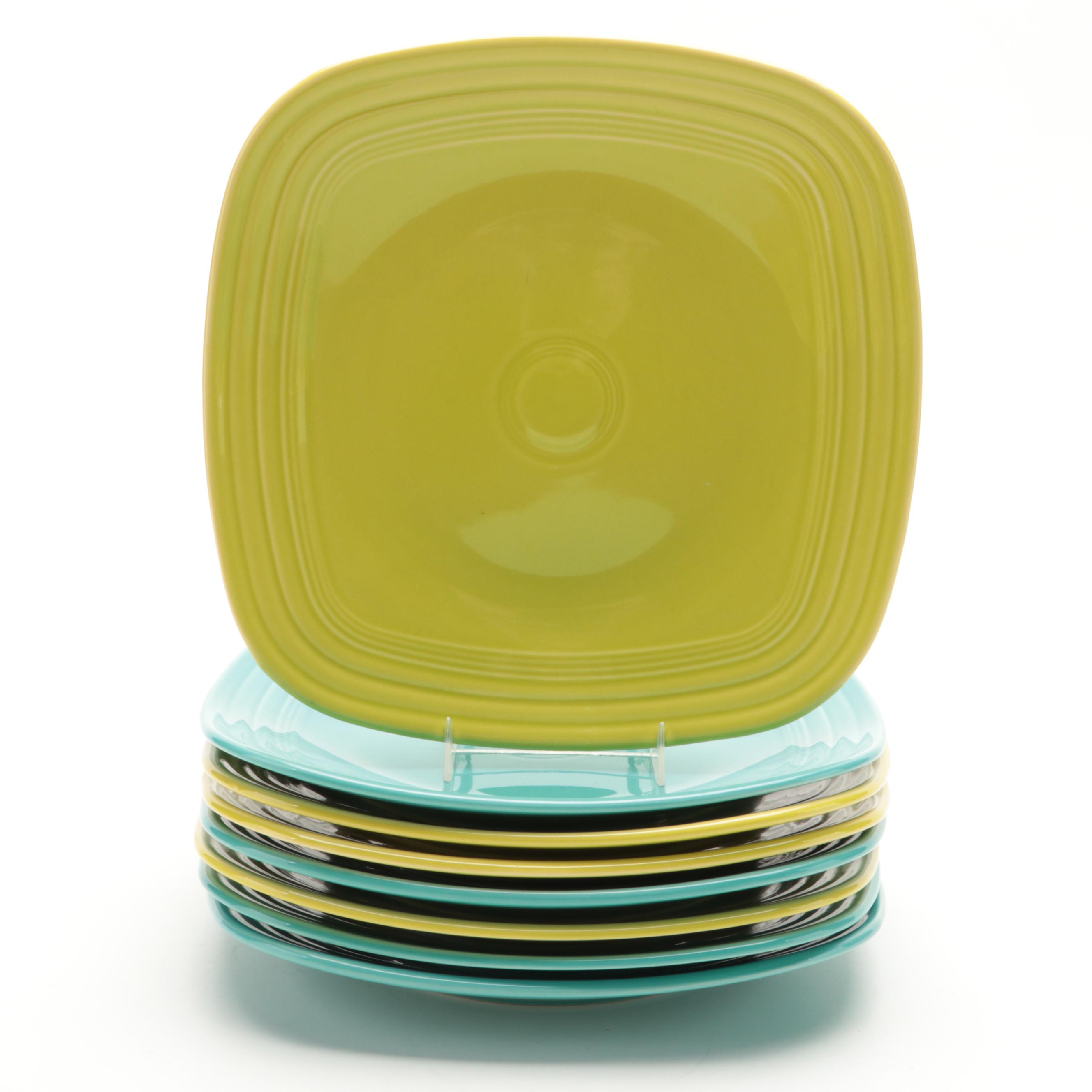 Homer Laughlin China Co. Green and Blue "Fiesta" Tableware