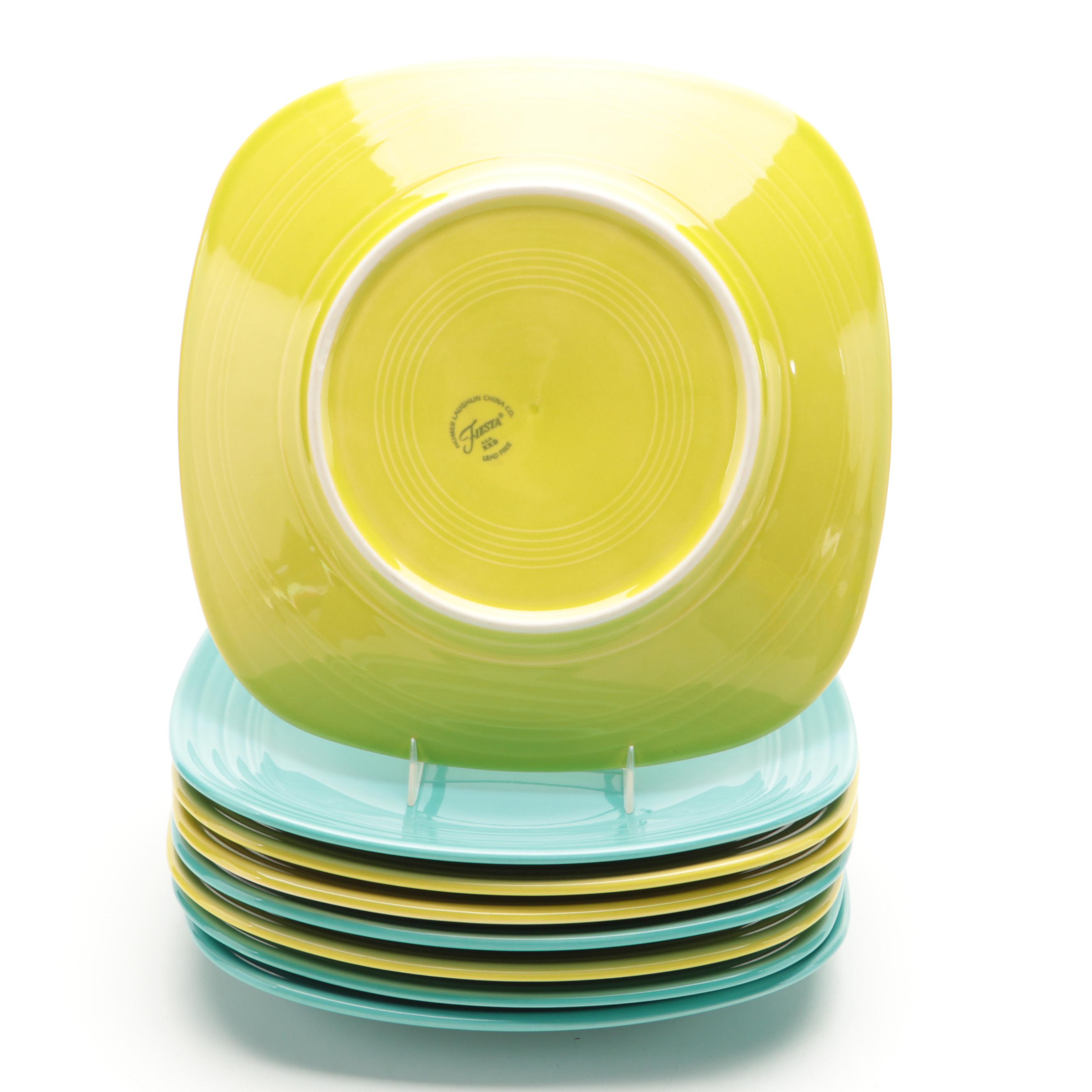 Homer Laughlin China Co. Green and Blue "Fiesta" Tableware