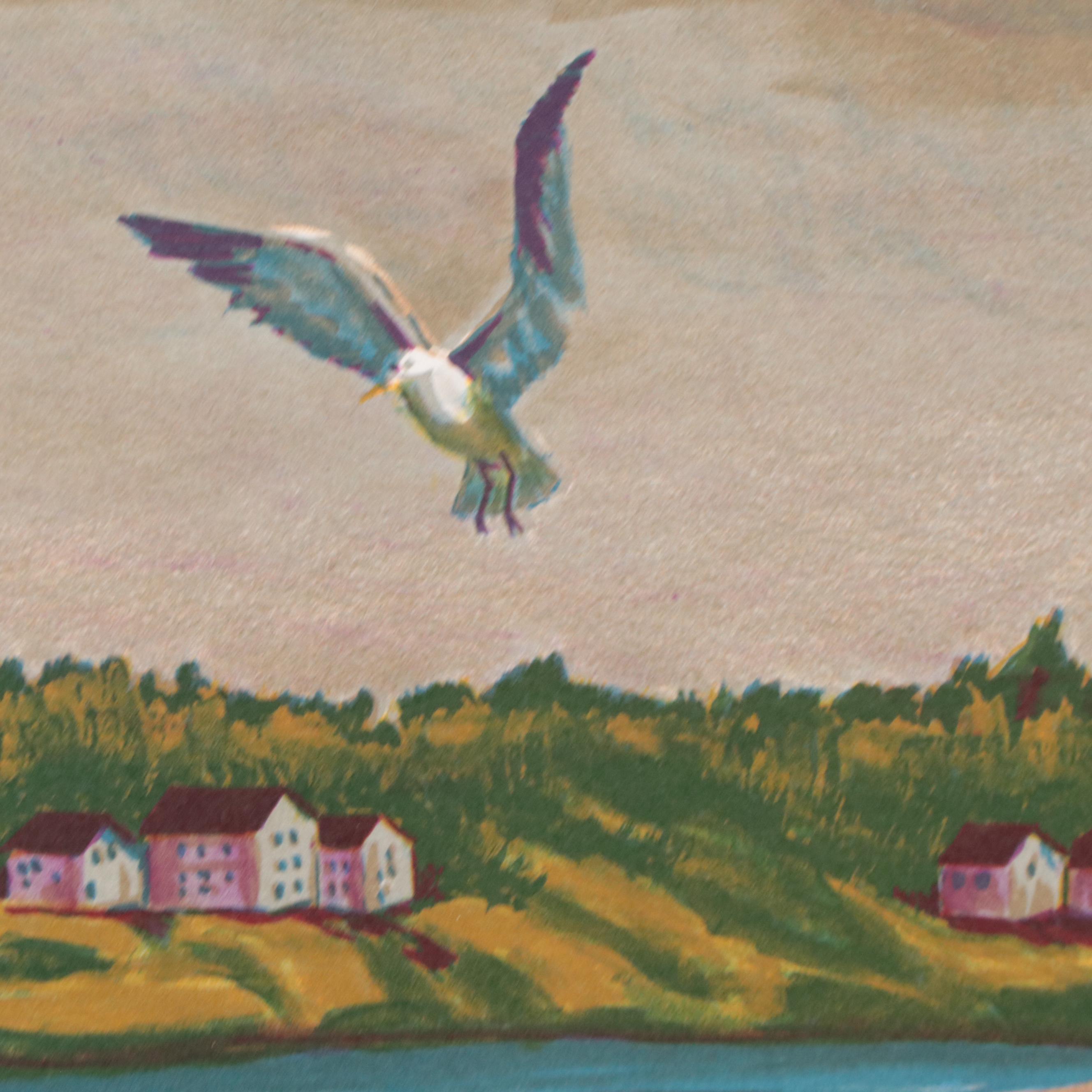 Jack Van Deckter Coastal Landscape Lithograph